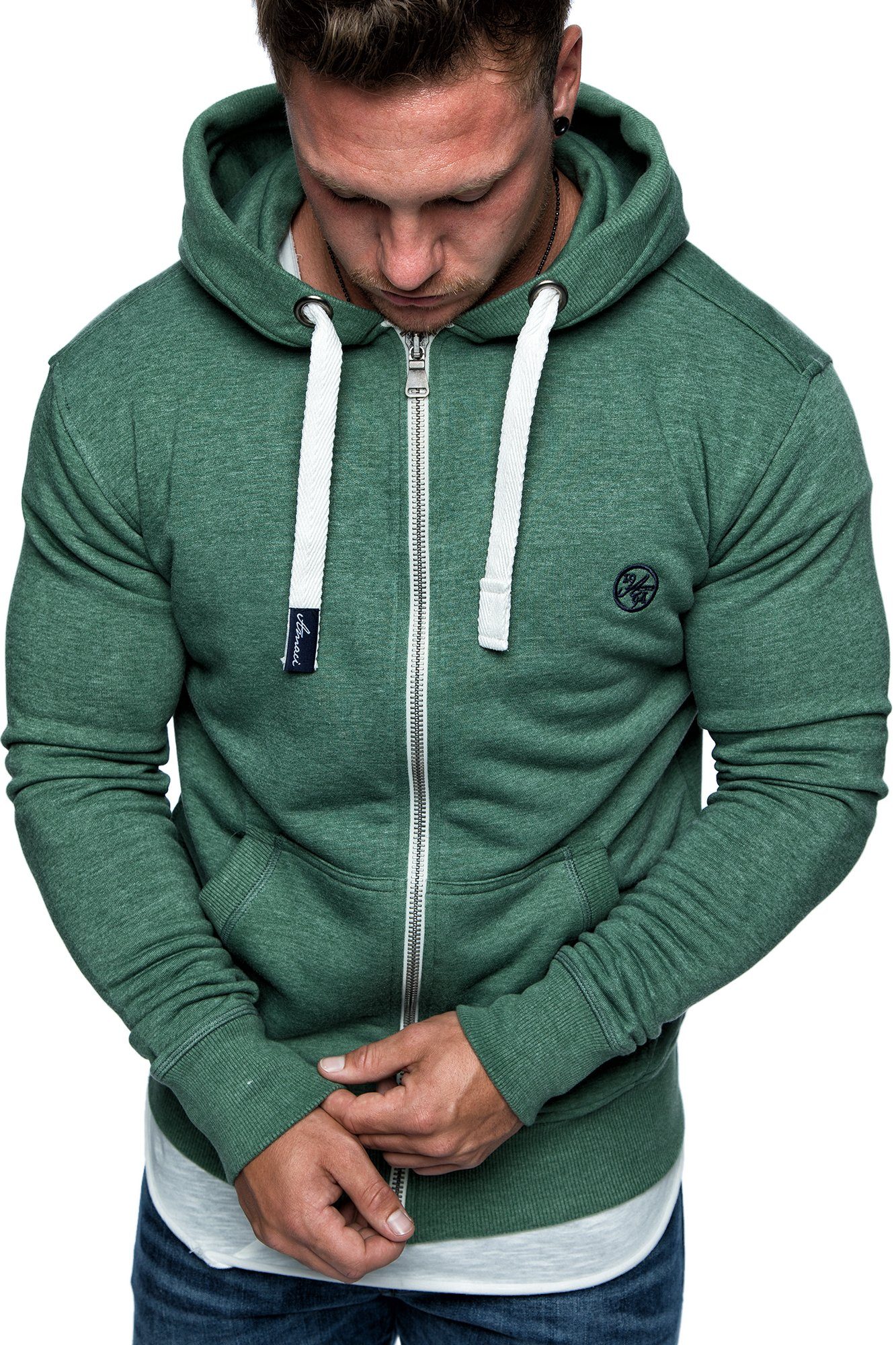 Amaci&Sons Kapuzenpullover TALLAHASSEE Herren Zipper Hoodie Herren Basic Kontrast Sweatjacke Pullover Hoodie Sweatshirt