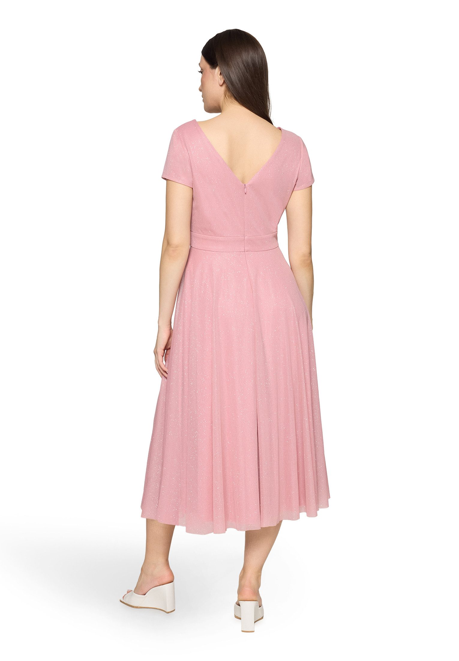 Vera Mont Cocktailkleid Damen im Glitzer-Look Stoff