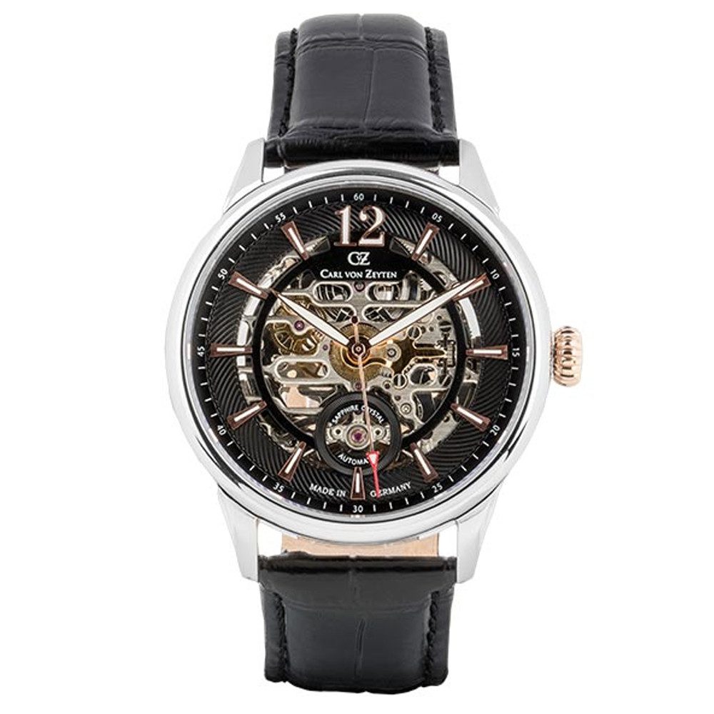 Carl von Zeyten Automatikuhr Schramberg Automatik Skeleton CVZ0080BKRS