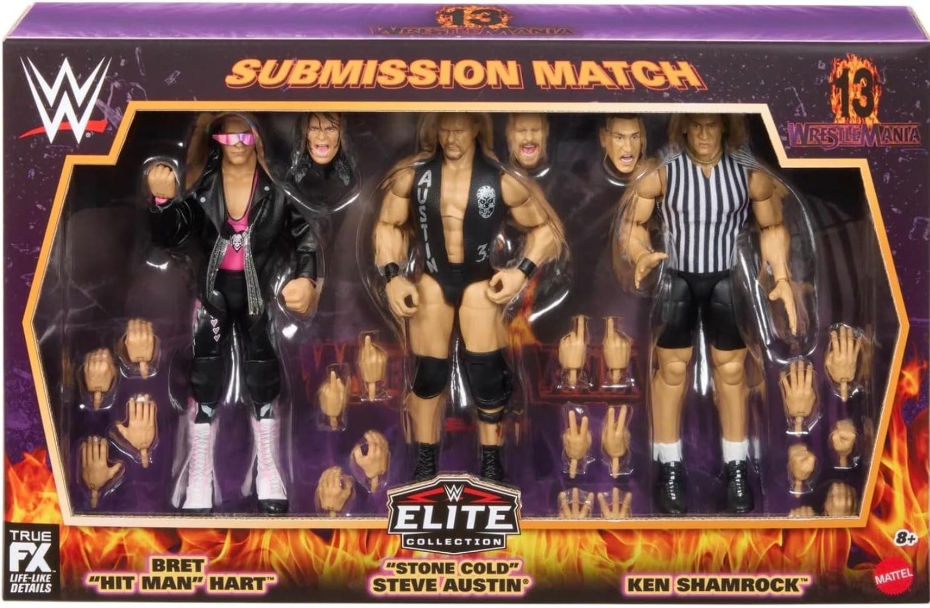 Mattel® Actionfigur WWE Bret The Hitman Hart Stone Cold Steve Austin Ken Shamrock 2026