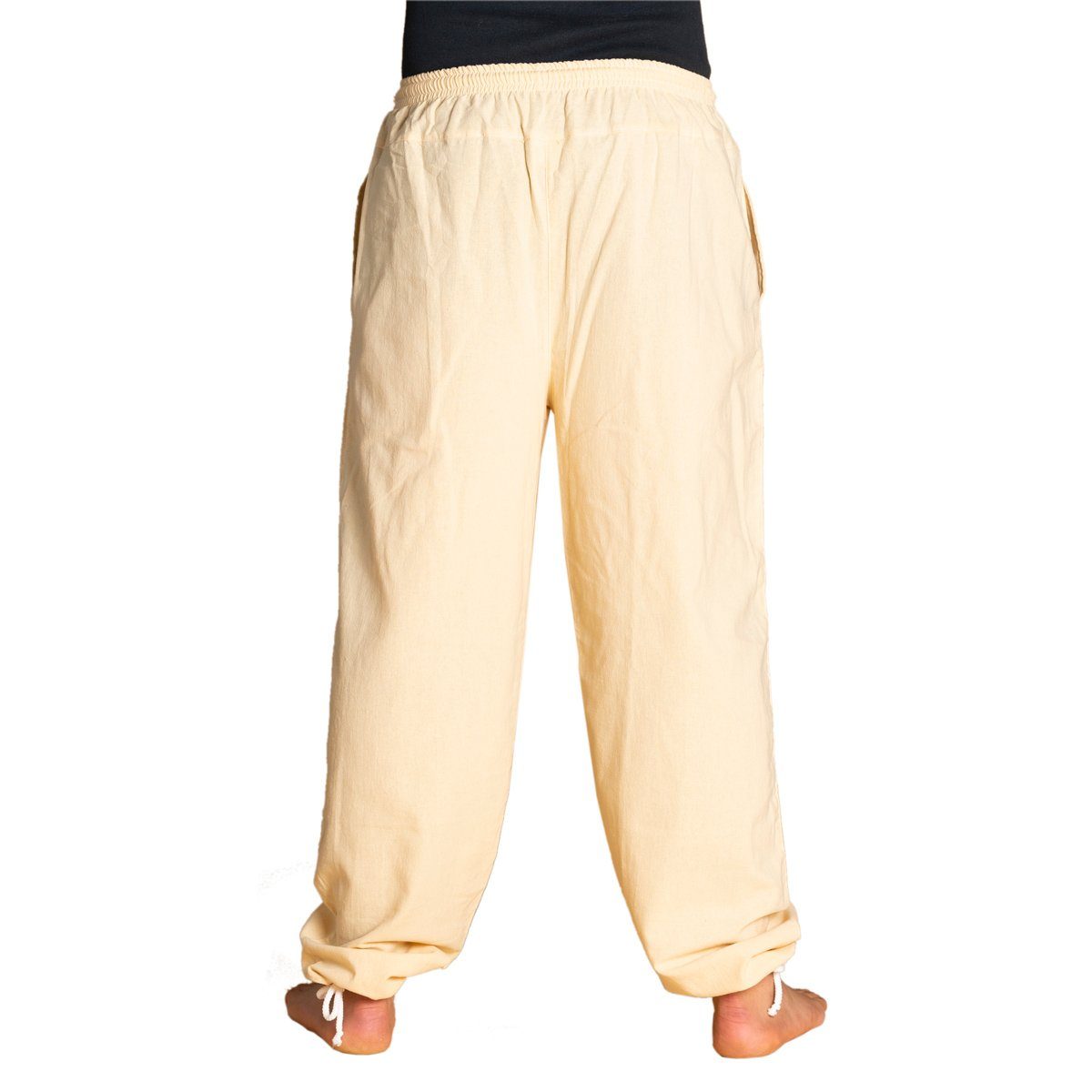PANASIAM Stoffhose E-Pants leichte Unisex Bundhose aus weicher Baumwolle für Damen und Herren Freizeithose mit Tunnelzug Relaxhose bequeme Sommerhose