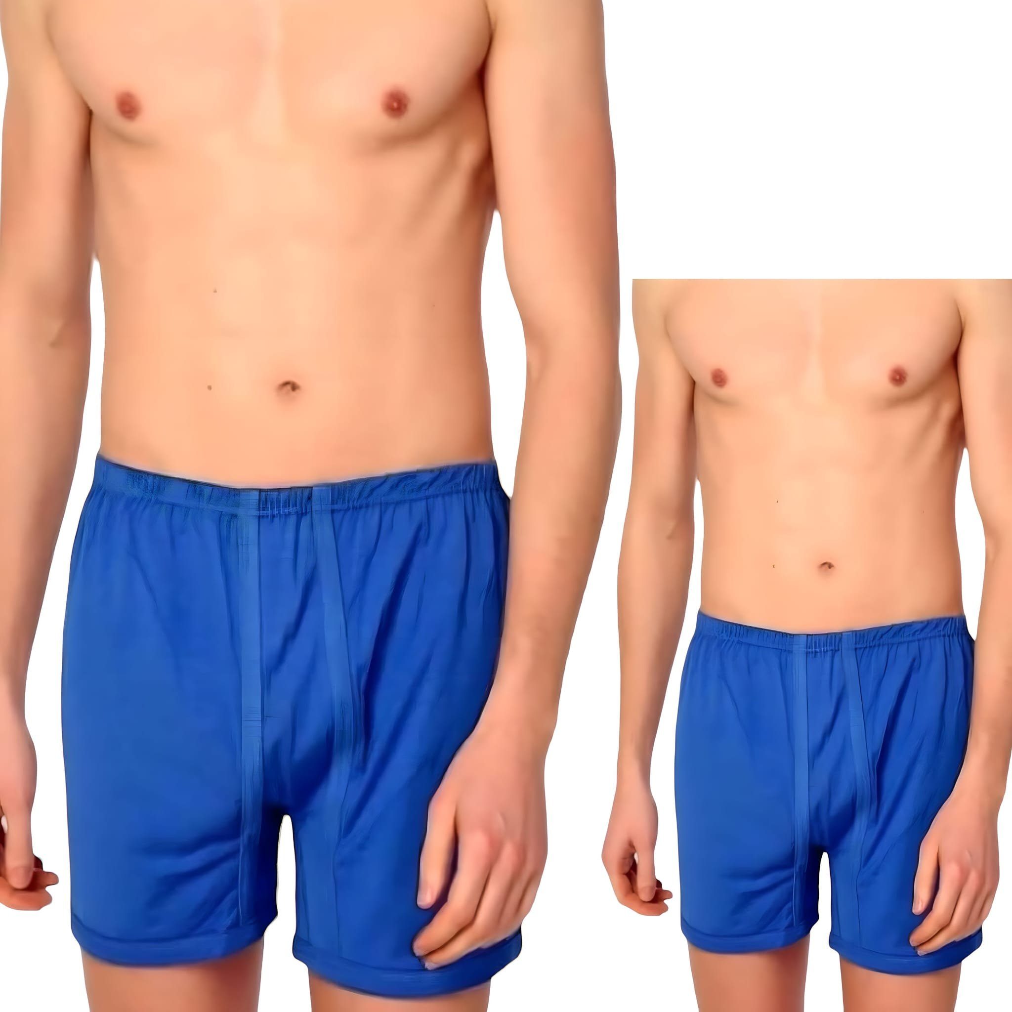 Indigo 6er-Pack) Blau Slips 6er Seher/Tutku Unterhosen Boxershorts Langer Pack Lange Retroshorts (Packung, Boxer breite Herren