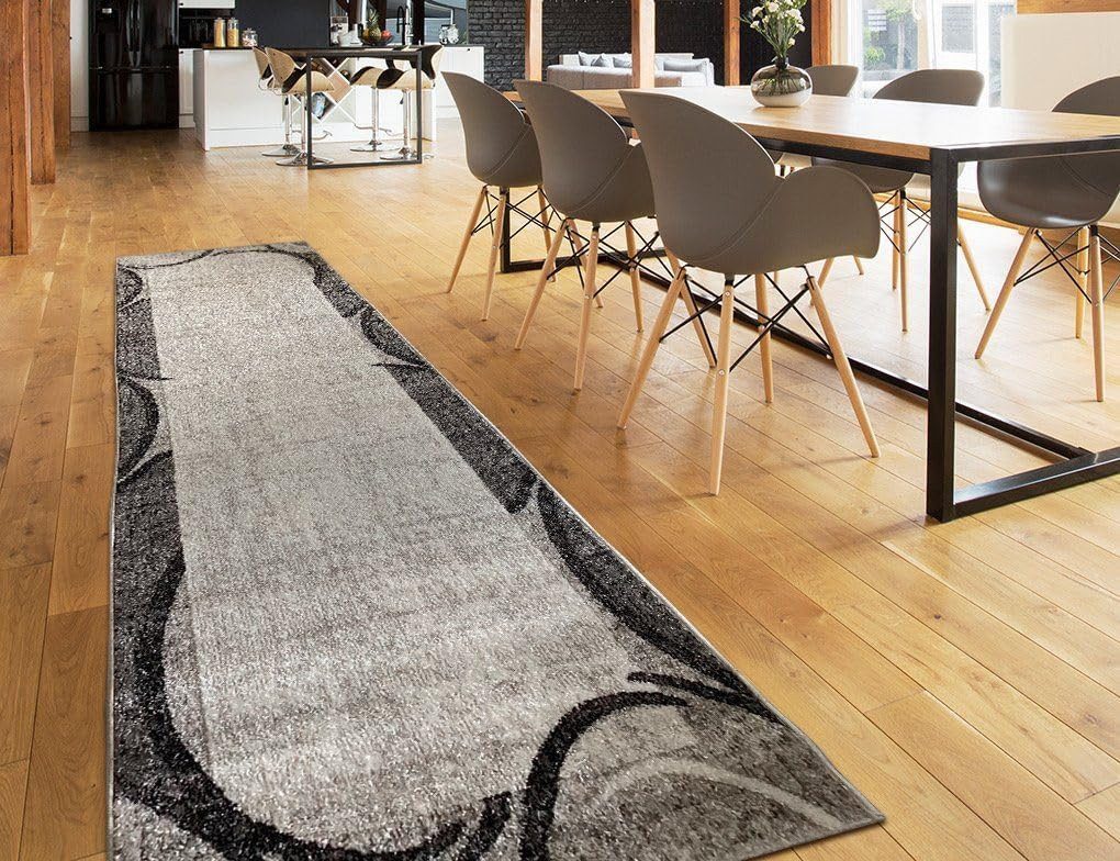 oKu-Tex Bettumrandung 3 teilig, Läufer (67 x 340 cm) + Brücken (2 x 67 x 140 cm), Kurzflor, (Set 3 teilig, 3-tlg), Teppich Schlafzimmer Bettvorleger Set schmal gewebt creme meliert