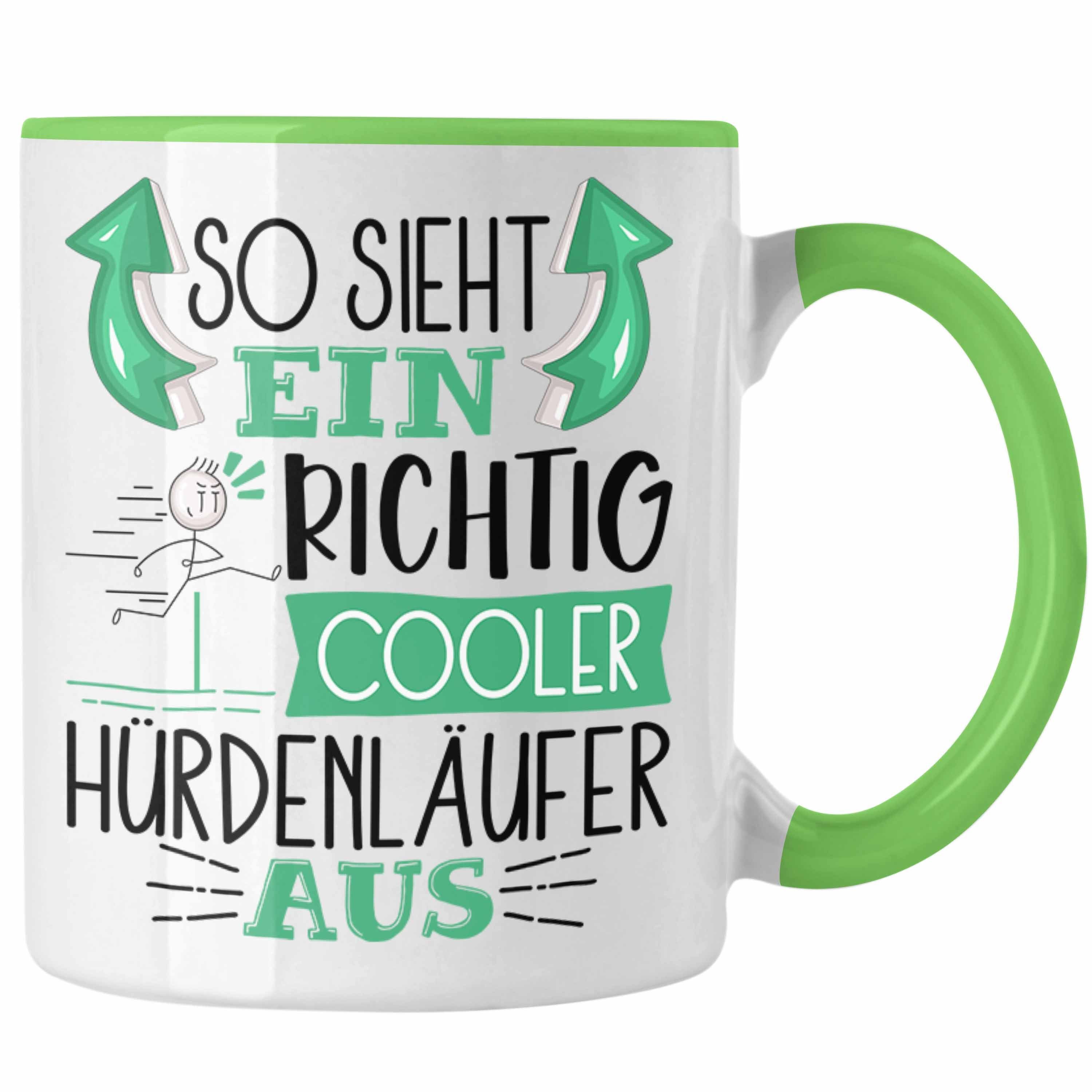 Sieht Grün Geschenk Cooler Ein Lustiger Aus Richtig So Trendation Hürdenläufer Tasse Tasse