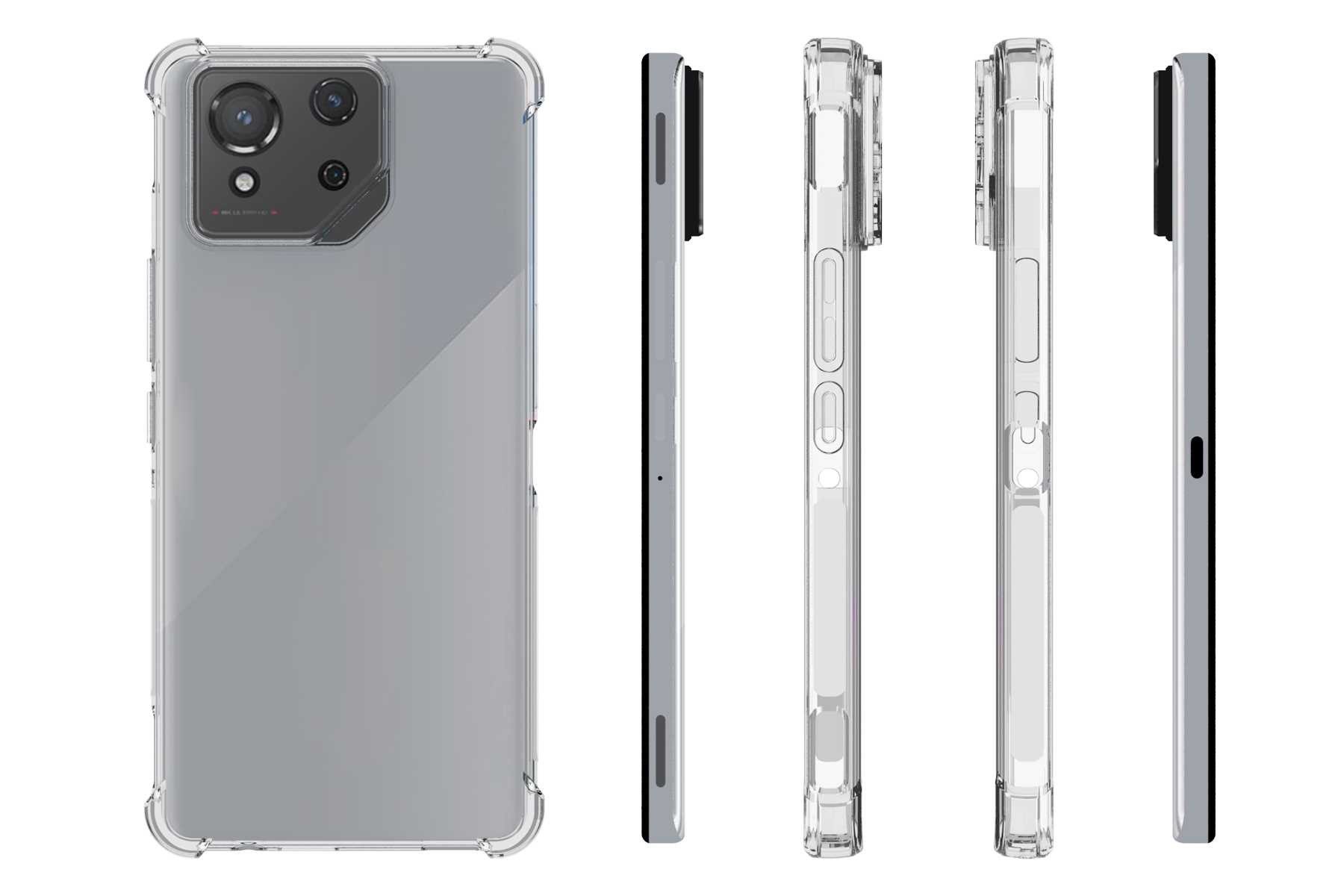 mtb more energy Smartphone-Hülle Clear Armor Case für Asus ROG Phone 8, Transparente TPU Schutzhülle Case Backcover mit Anti-Shock Verstärkung