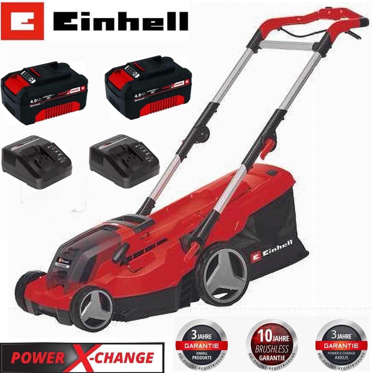 Einhell Akkurasenmäher Akku-Rasenmäher GE-CM 36/37 2x günstig online kaufen