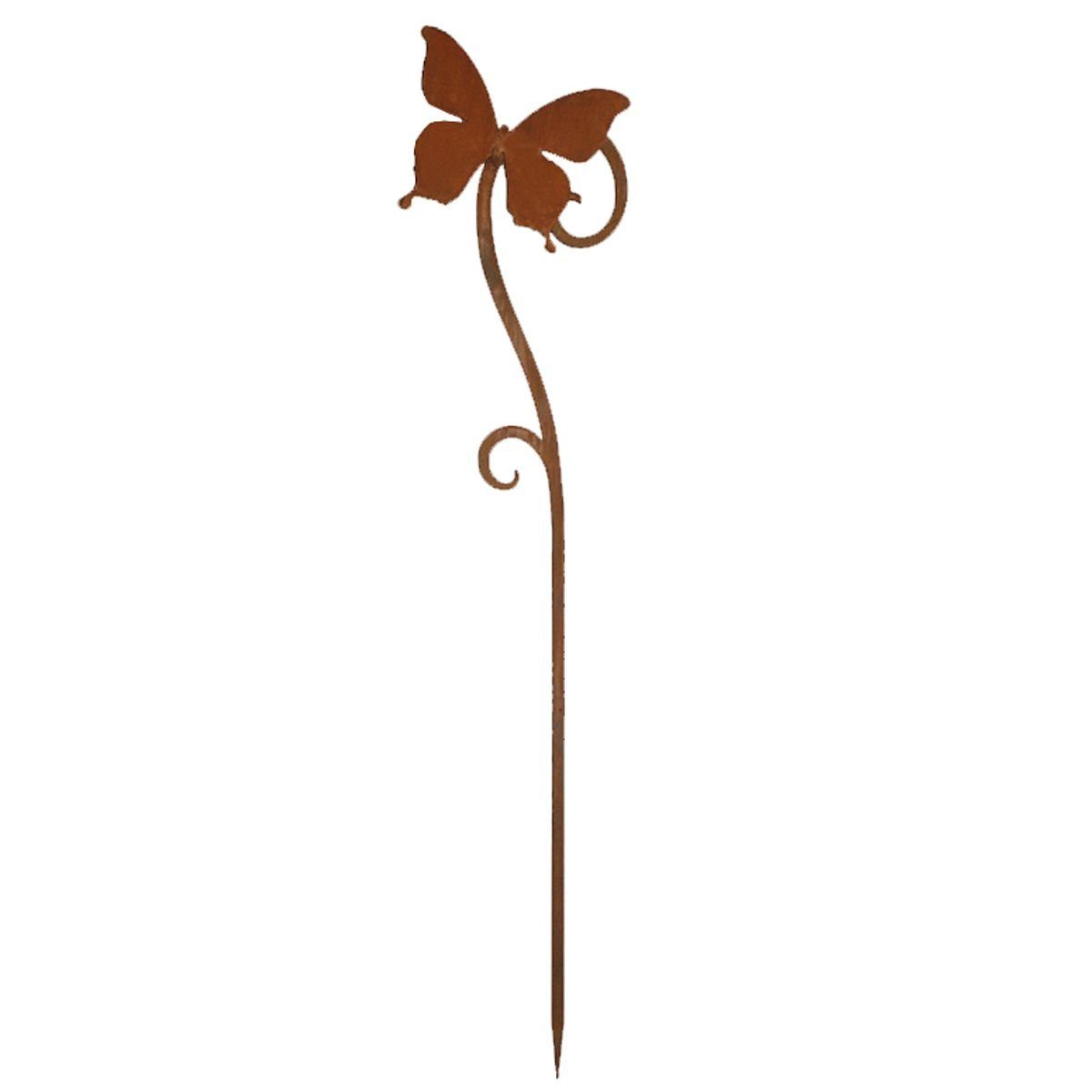 (Stück) auf 440s Curlstab, PAPILLO 440s Rost-Schmetterling Gartenfigur