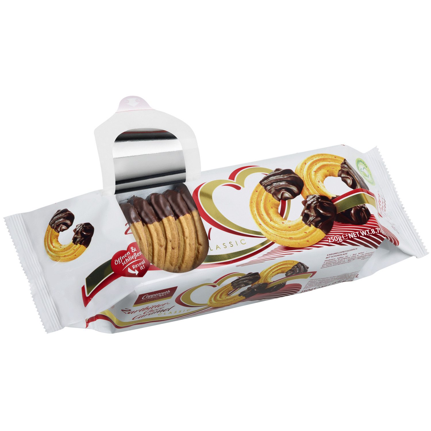Coppenrath Kekse, Coppenrath Classic Zartbitter Choco Caramel Spritzgebäck 250g