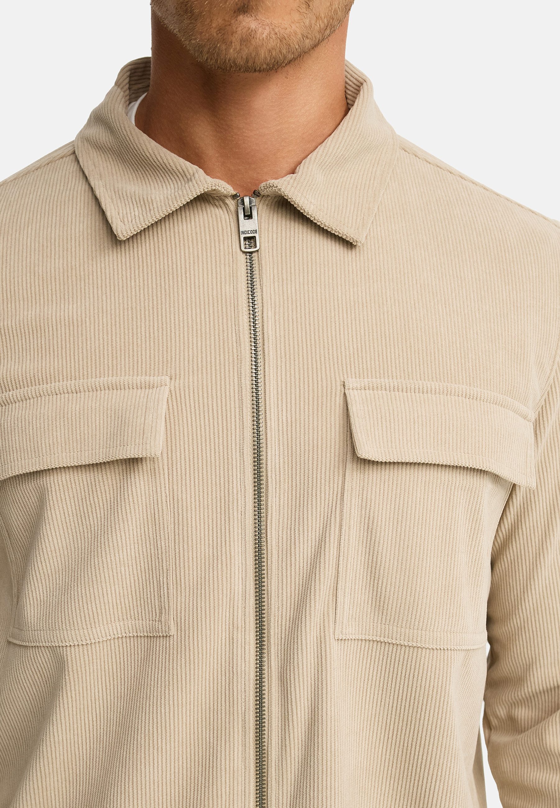 INDICODE Langarmhemd Herren INNemoto Zip Herrenhemd Langarm Leichtes Zip-Hemd mit Brusttaschen – Bild 4 von 5