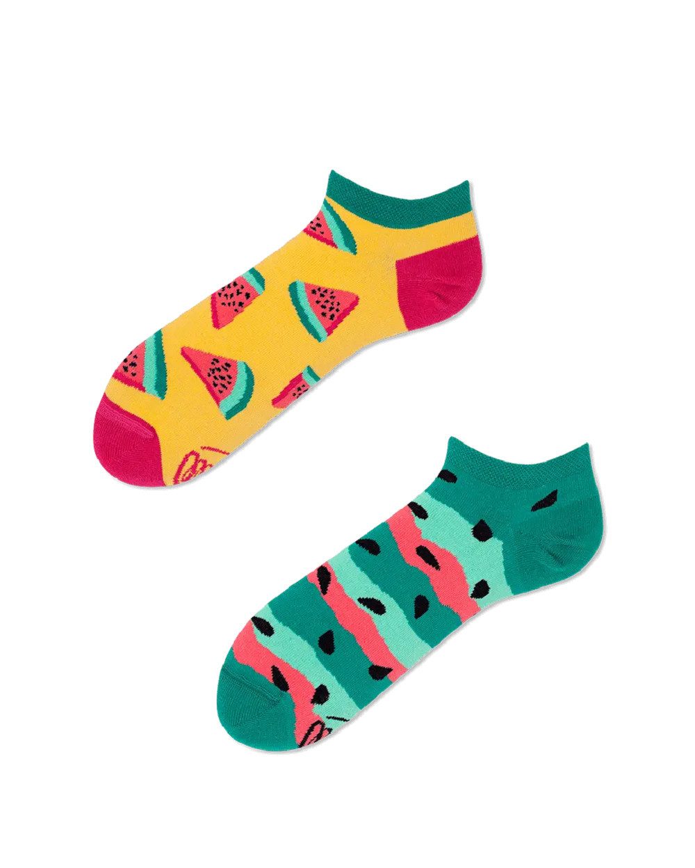 Many Mornings Sneakersocken Many Mornings Sneaker Watermelon Splash (1 Paar, 1-Paar, 1 Paar) immer ein dismatching Paar