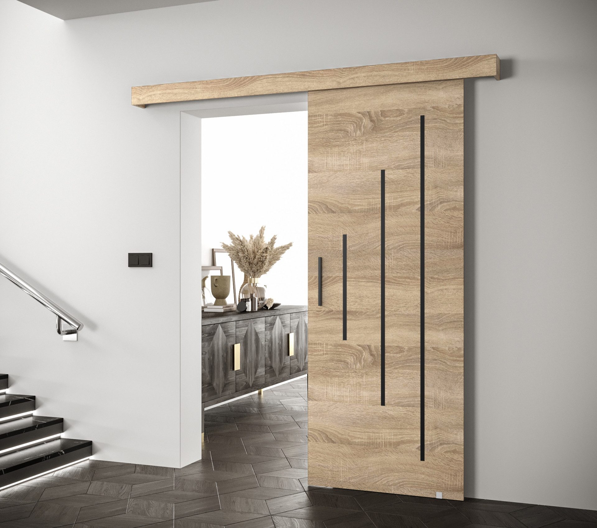 MOEBLO Schiebetür AGRA Y (mit/ohne Soft-Close-System, Tür universell Links günstig online kaufen