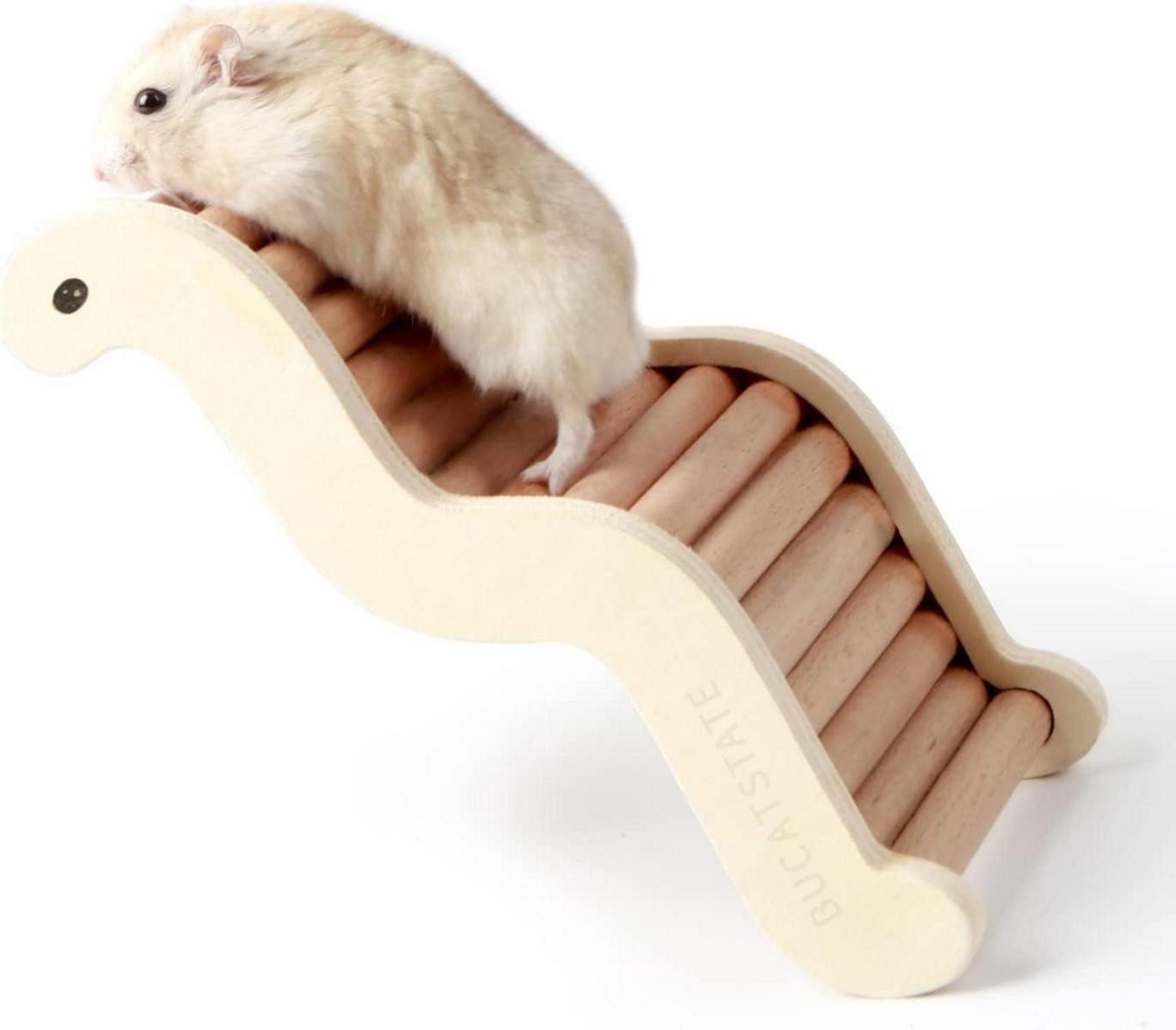 Kleintierkäfig Hamster-Kletterleiter Holz-Kletterspielzeug Brückenkäfig-Dekoration