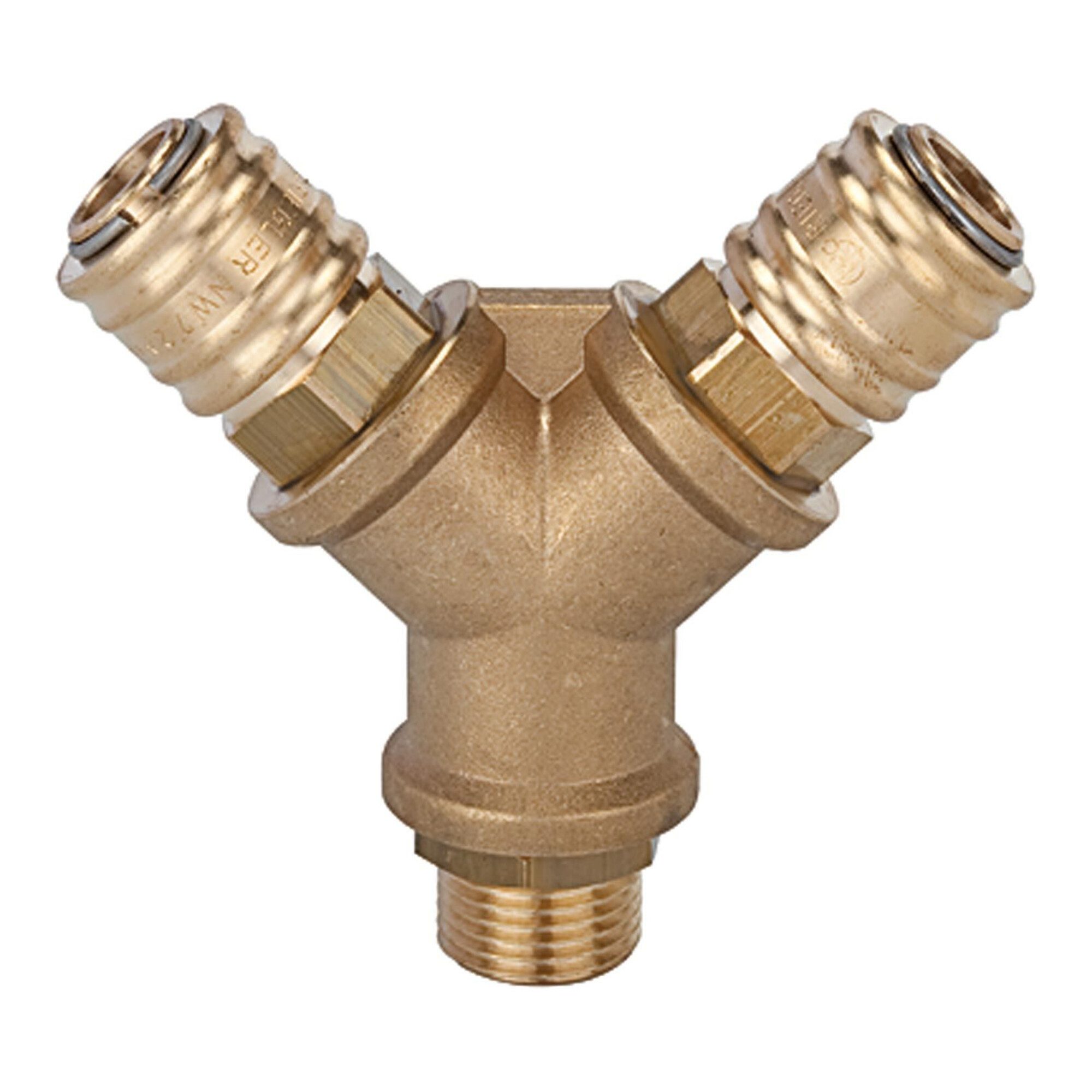 RIEGLER Verteiler Riegler Verteiler mit 2 Schnellverschlusskupplungen NW 7,2, G 3/8 AG