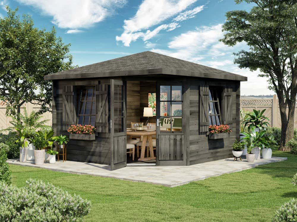 Alpholz Gartenhaus Holz 5-Eck Monica Royal, günstig online kaufen