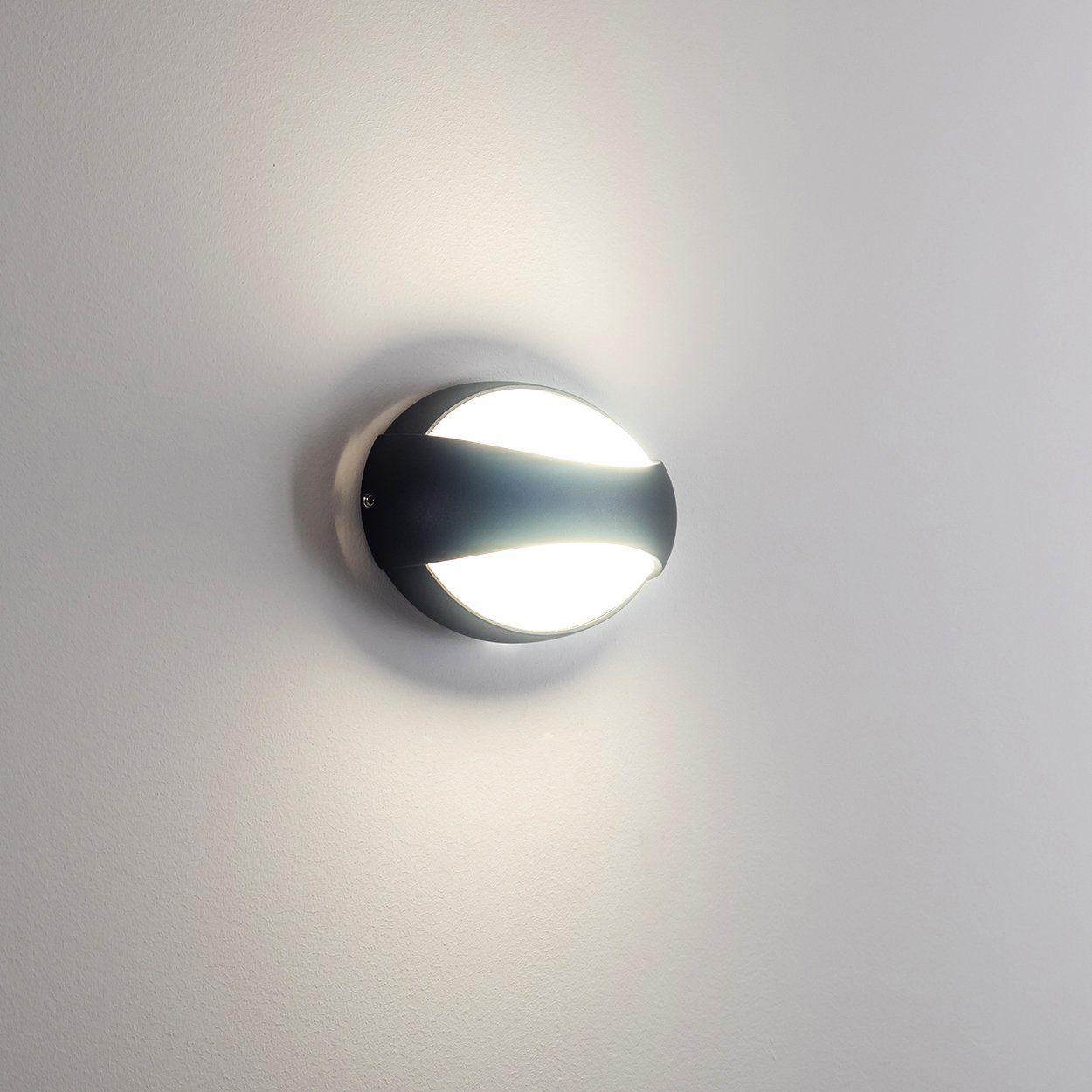 Alumnium Kelvin, mit LED für »Aringo« Außen-Wandleuchte Anthrazit, hofstein die Hauswand ideal Außenwandleuchte IP54, moderne Lampe Aussenleuchte 4100 aus in