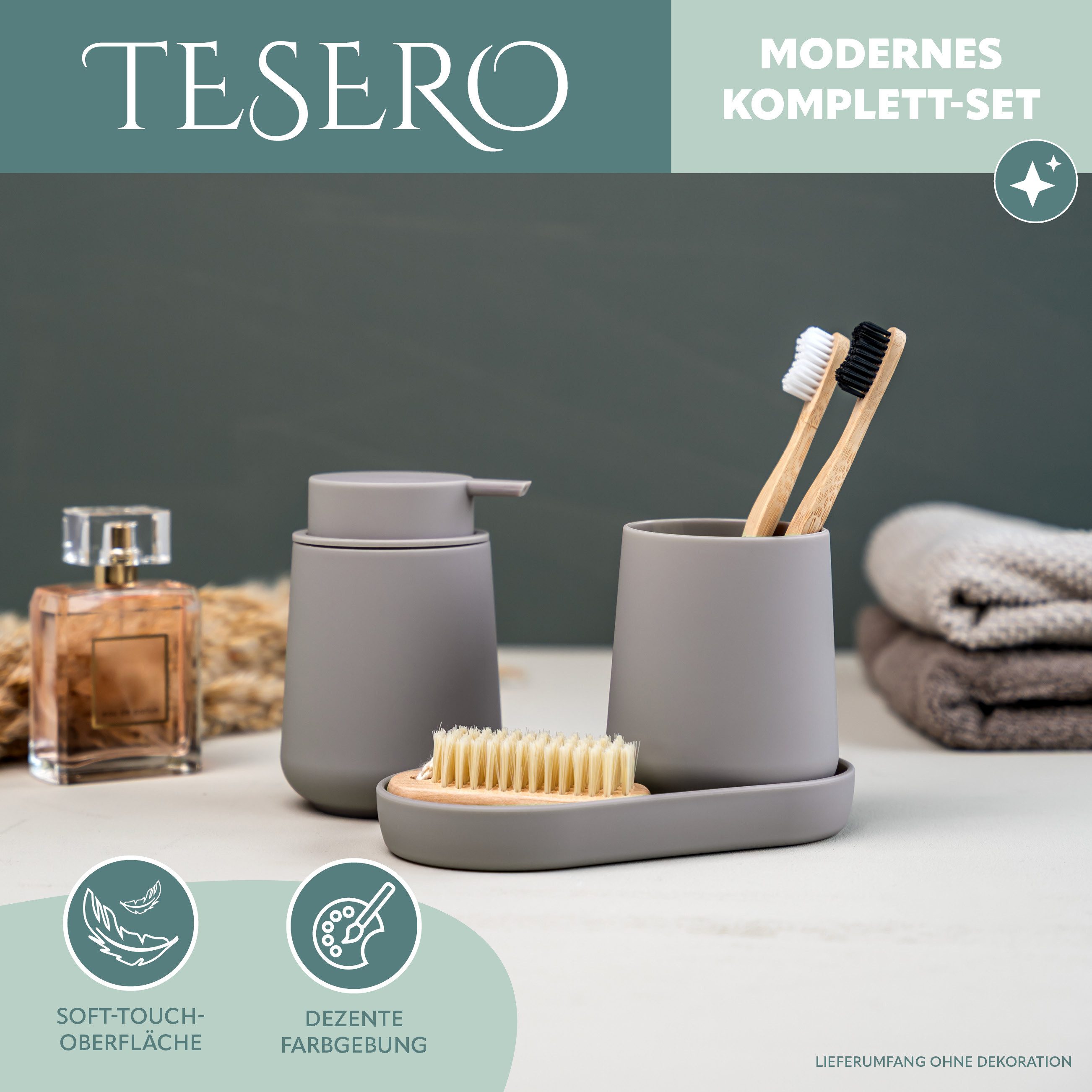 eluno Badaccessoire-Set TESERO 3tlg. Soft-Touch günstig online kaufen