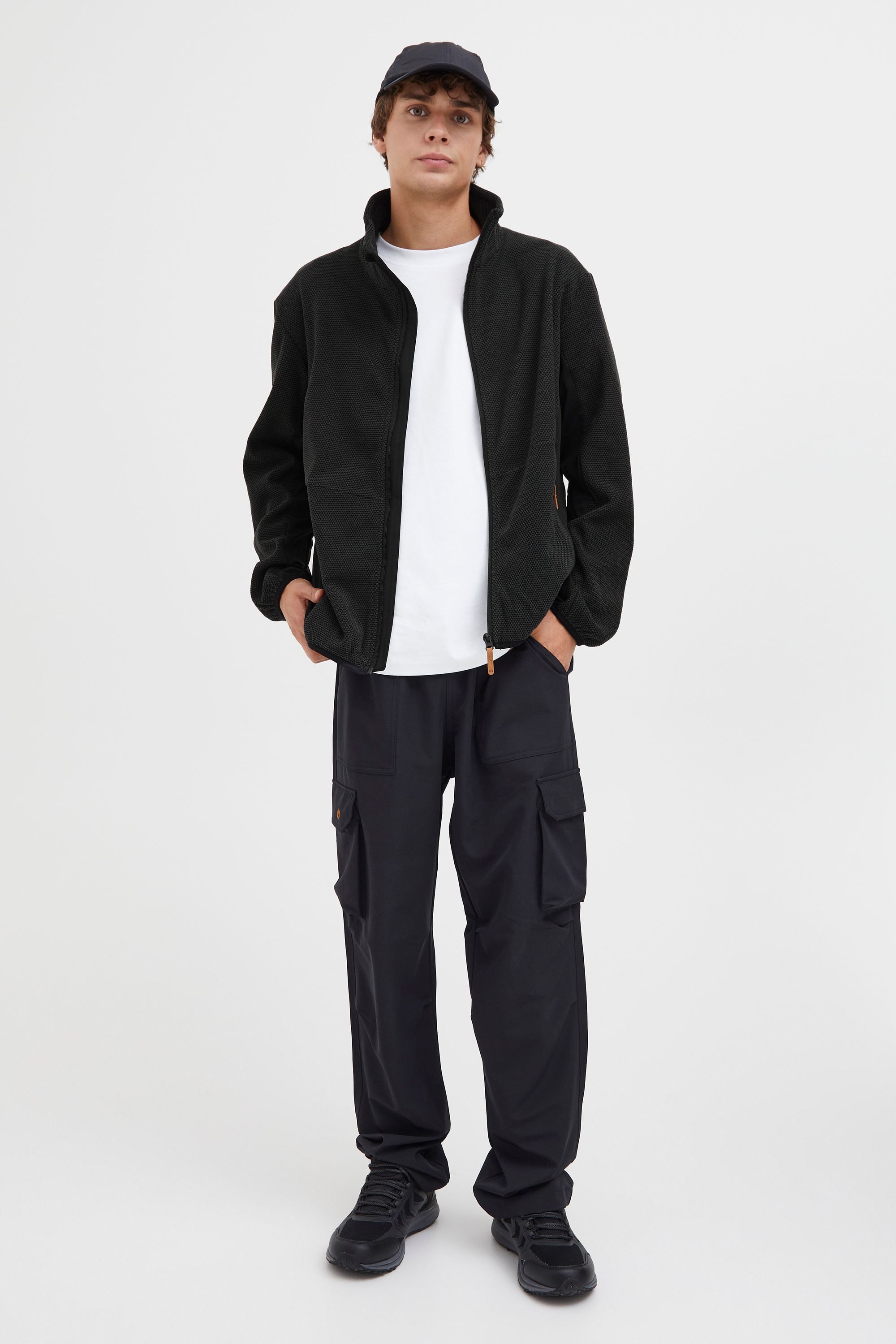 North Bend Fleecejacke NBHelgo M Atmungsaktive Fleecejacke mit Stehkragen