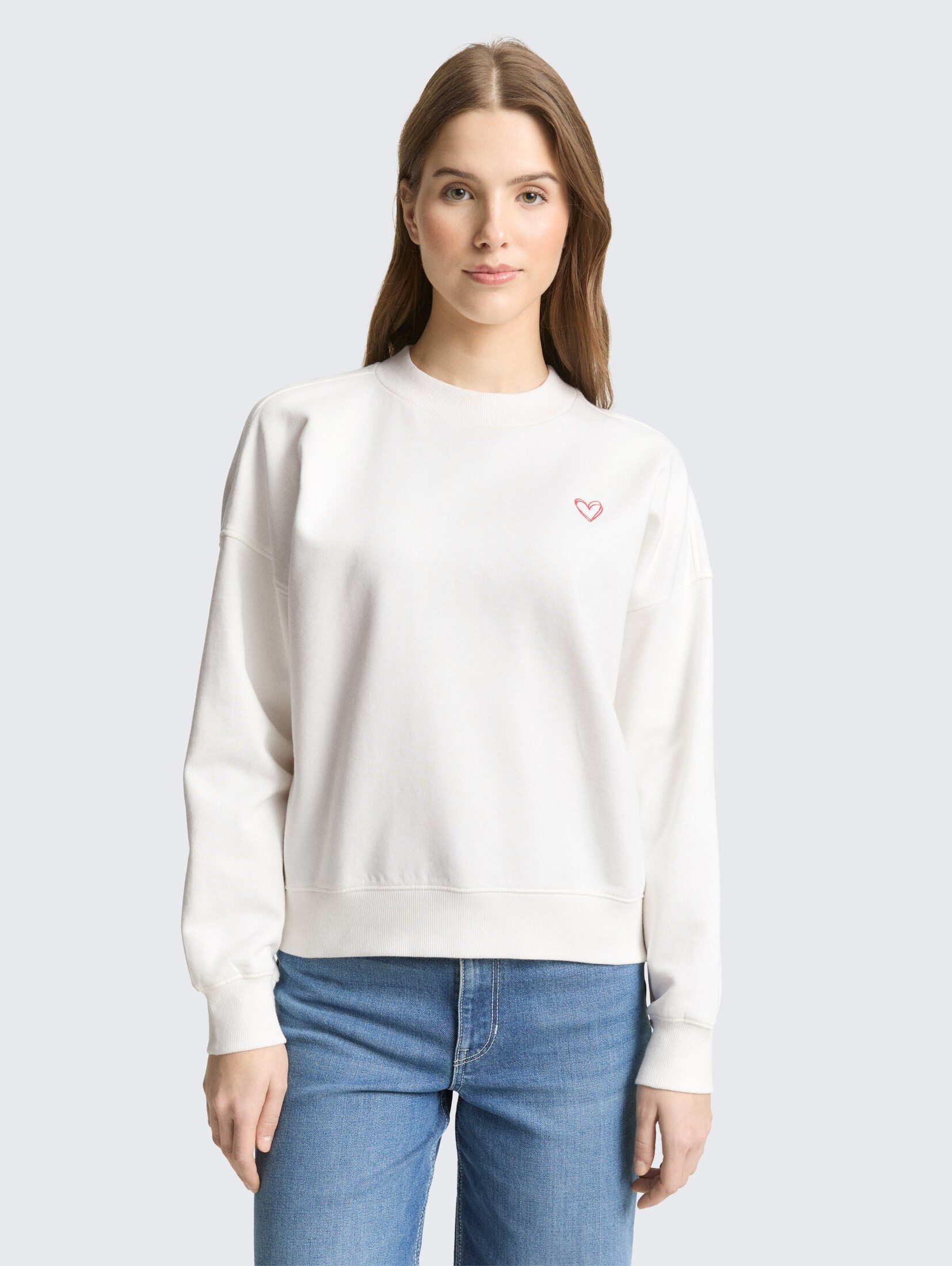 TOM TAILOR Denim Sweatshirt Strick & Sweatshirts Sweatshirt mit Herz-Detail
