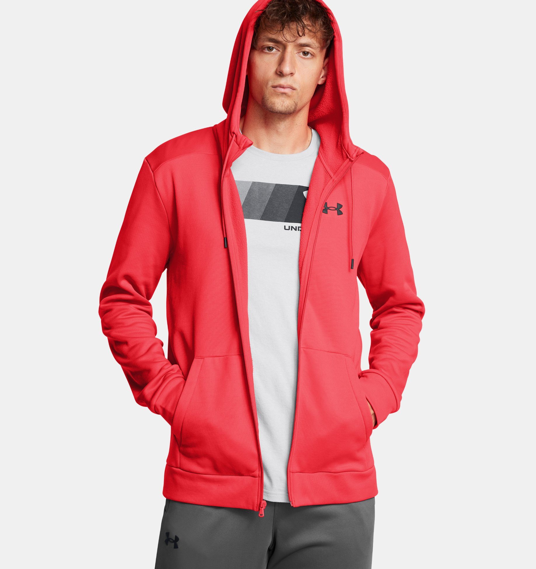 Under Armour® Kapuzensweatjacke UA ARMOUR FLEECE FZ HOODIE GREEN AQUA