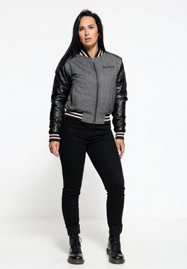 QueenKerosin Collegejacke Fischgrat