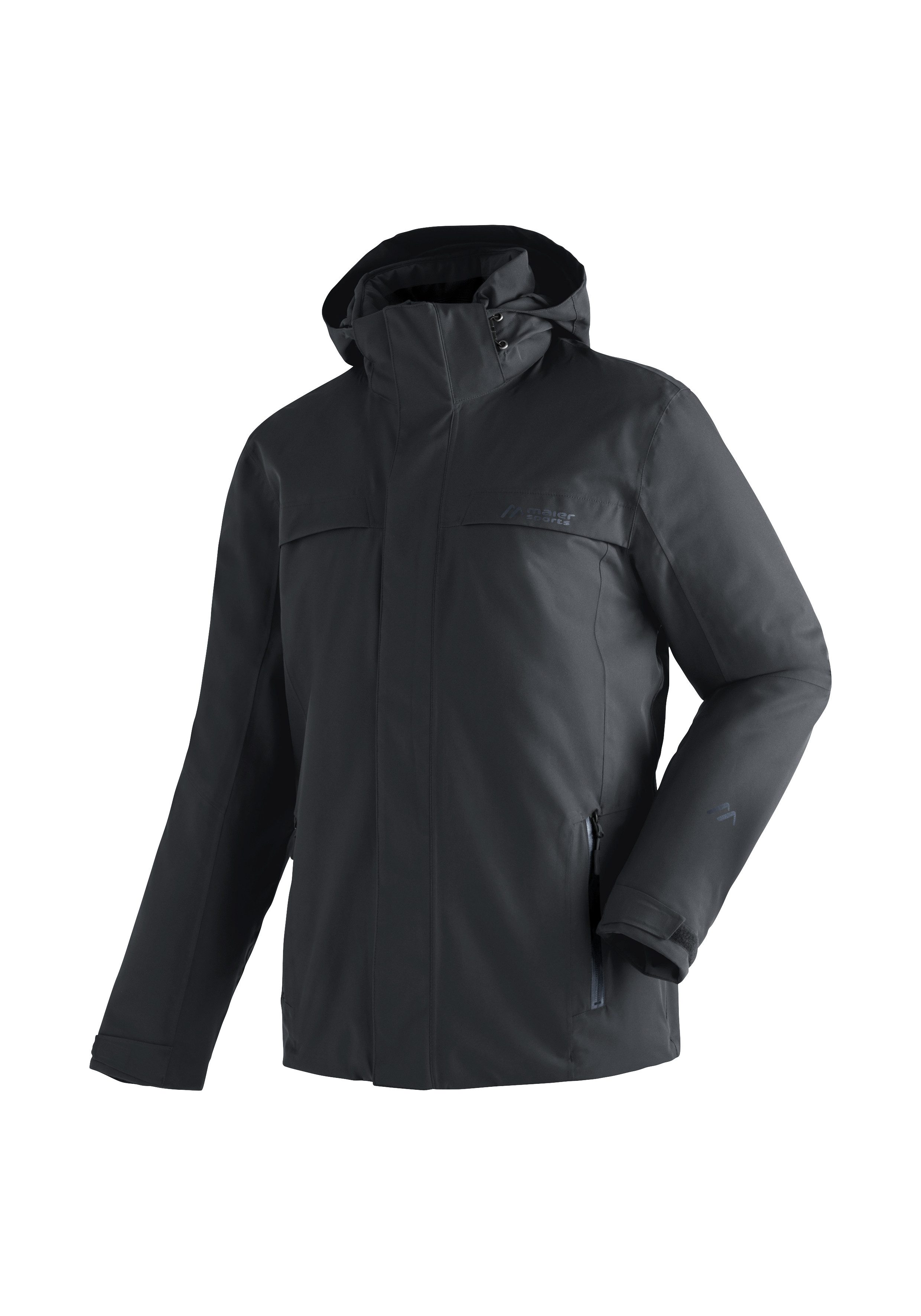 Funktionsjacke M atmungsaktiv Sports wasserdicht und Wintertauglich, Peyor dark Maier