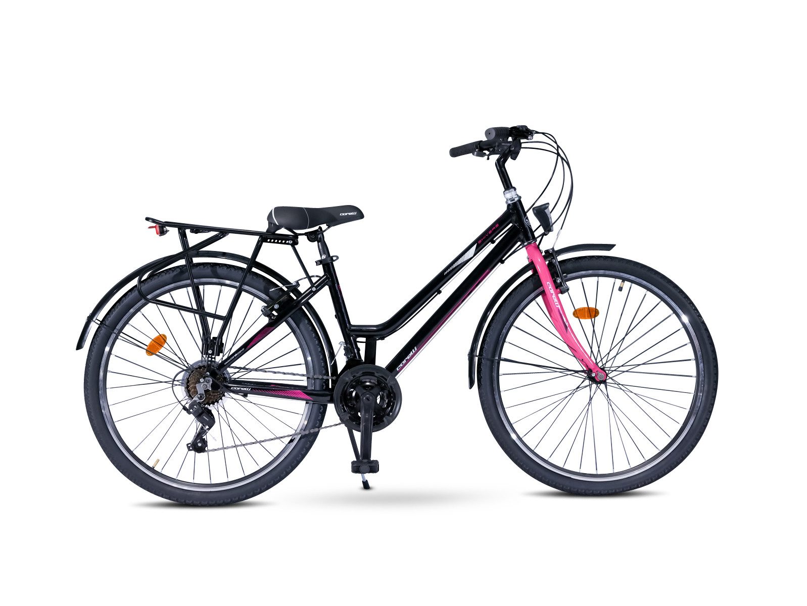 Toys Store Youth Bicycle 24 inch Aluminum City Bike 24 Girls' Bicycle 21-Speed ​​Frame Size 38 cm Road Traffic Regulations, 21-Speed, Shimano