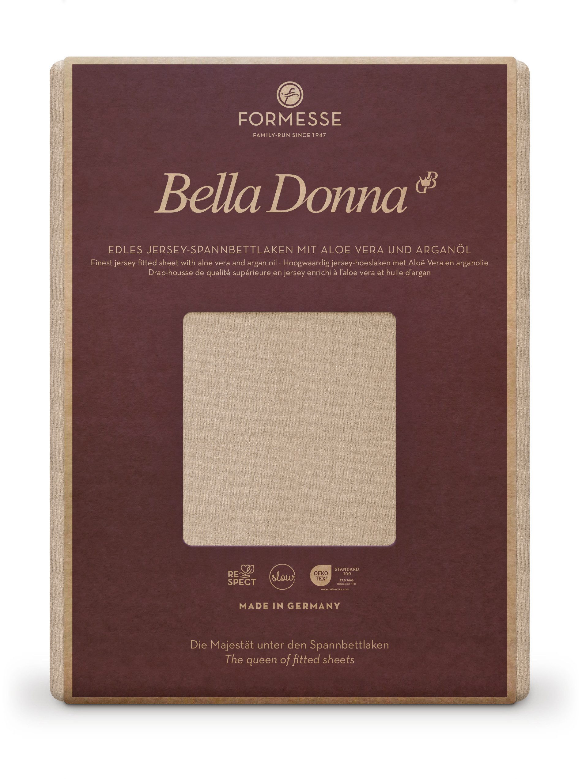 Formesse Spannbettlaken Bella Donna Jersey Alto für hohe Matratzen bis 45 cm, mit seidiger Haptik und herrlichen Glanz