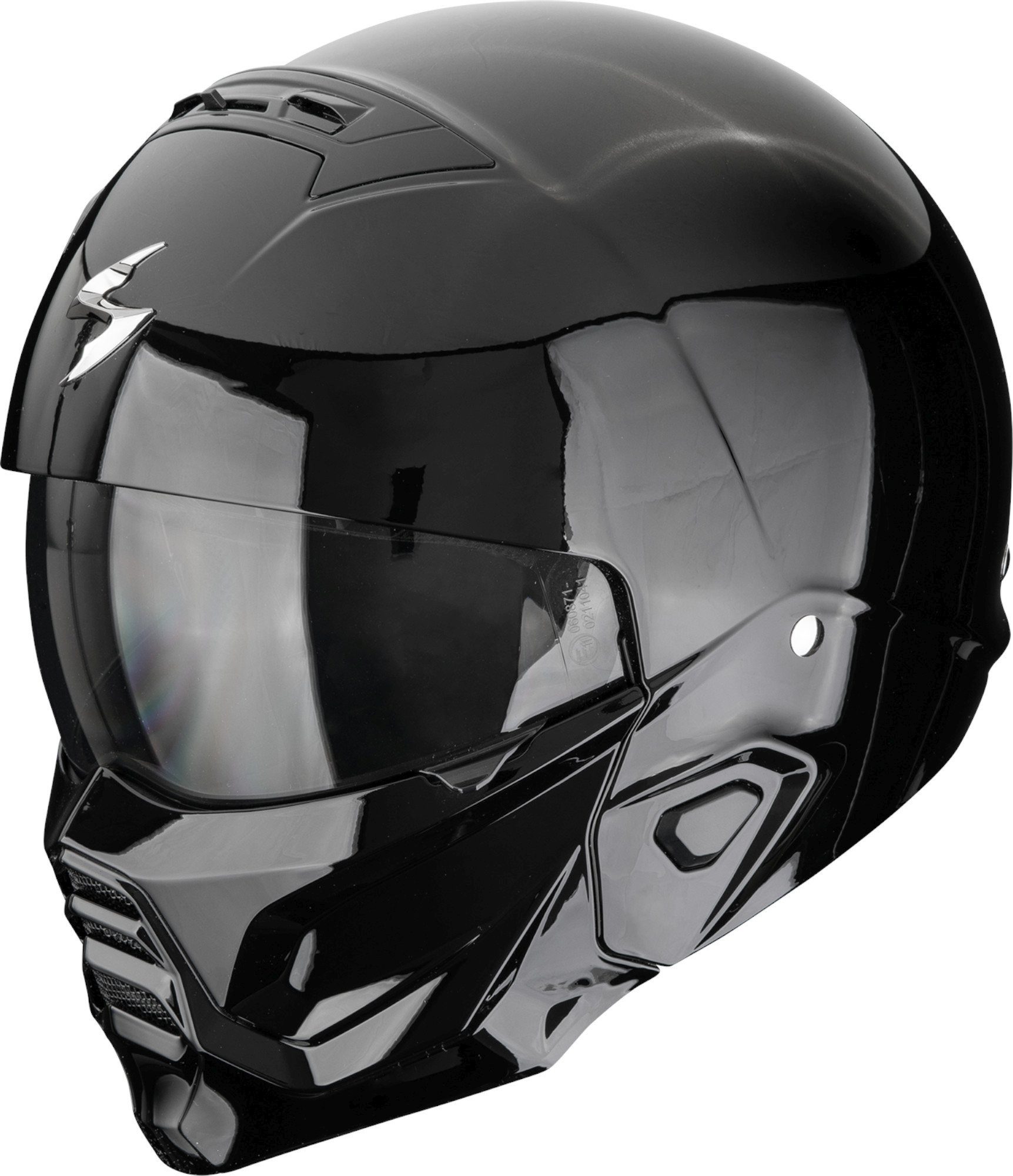 Scorpion Exo Motorradhelm EXO-Combat II Jethelm, vorbereitet für Kommunikationssystem,geeignet für Brillenträger,i