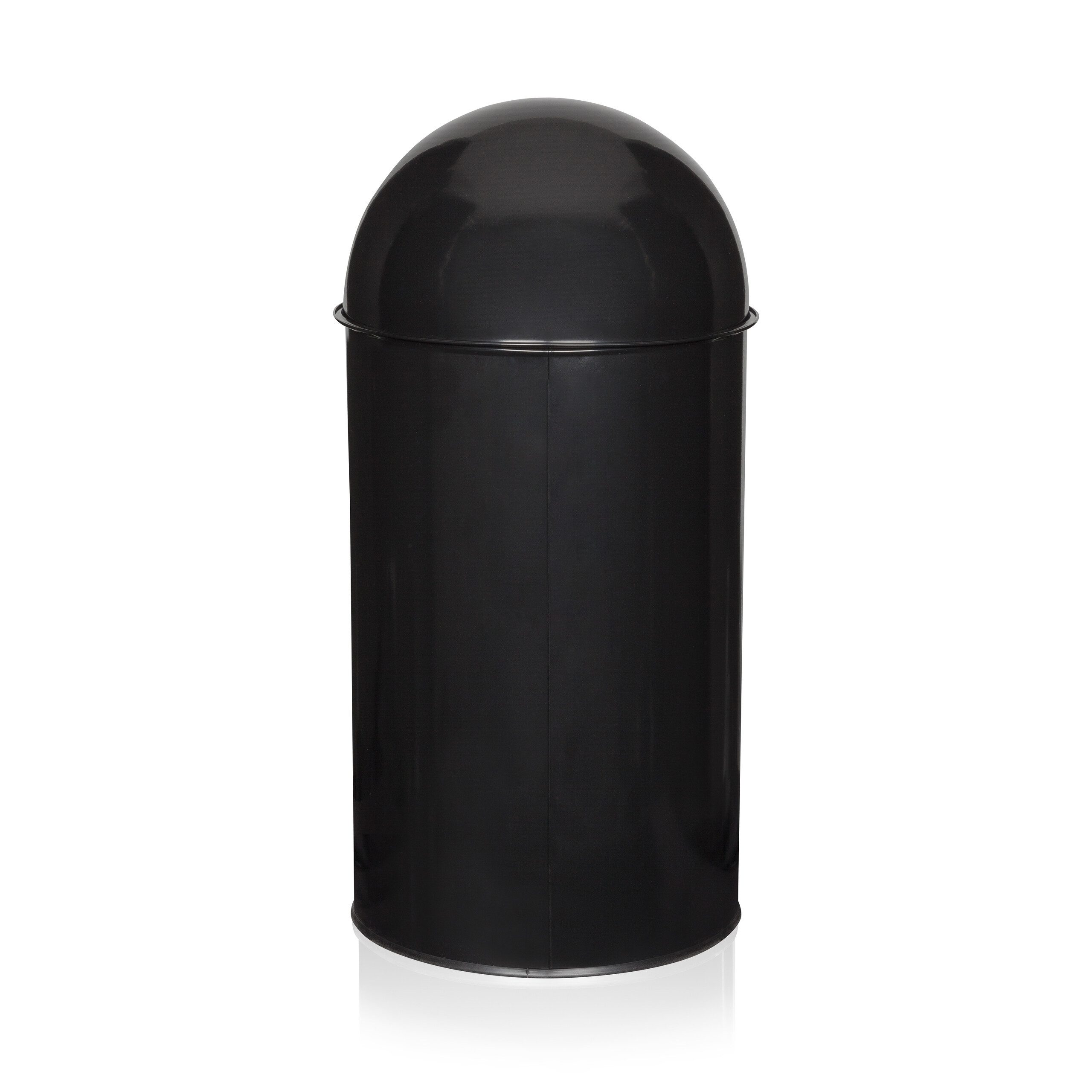 hjh OFFICE Mülleimer PUSH 50L Abfalleimer, 50 Liter, Abfalleimer mit Schwingdeckel, Papierkorb
