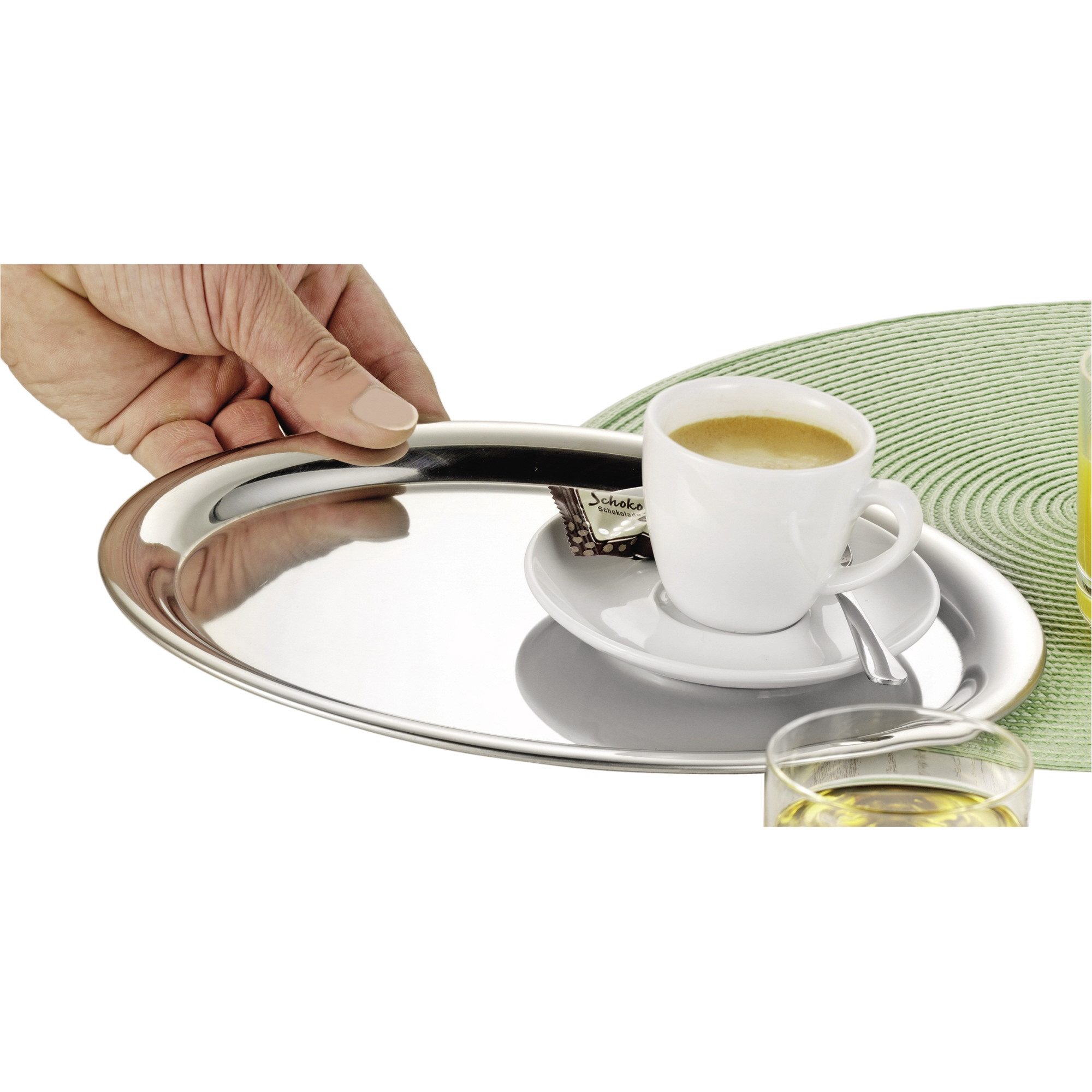 Esmeyer Geschirr-Set Serviertablett 400-1265 22x29cm oval Edelstahl