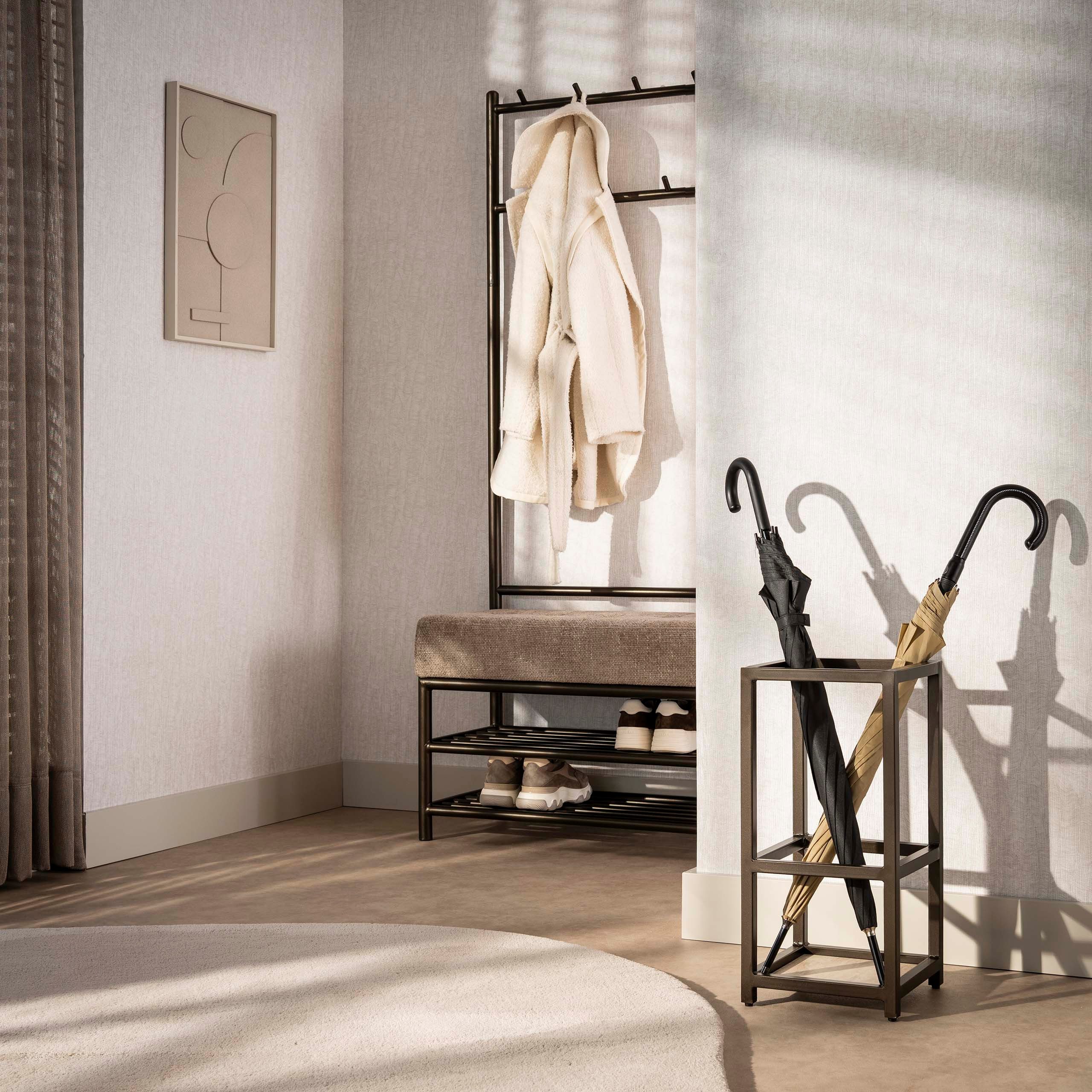 Sitheim-Europe Schirmständer Schirmständer Terra Quadrat / Drift brown / travertinoptik