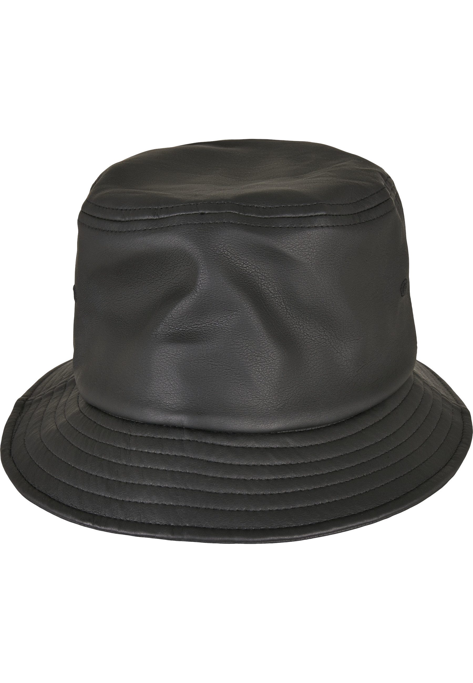Flexfit Fischerhut Flexfit Bucket Hat Imitation Leather Bucket Hat