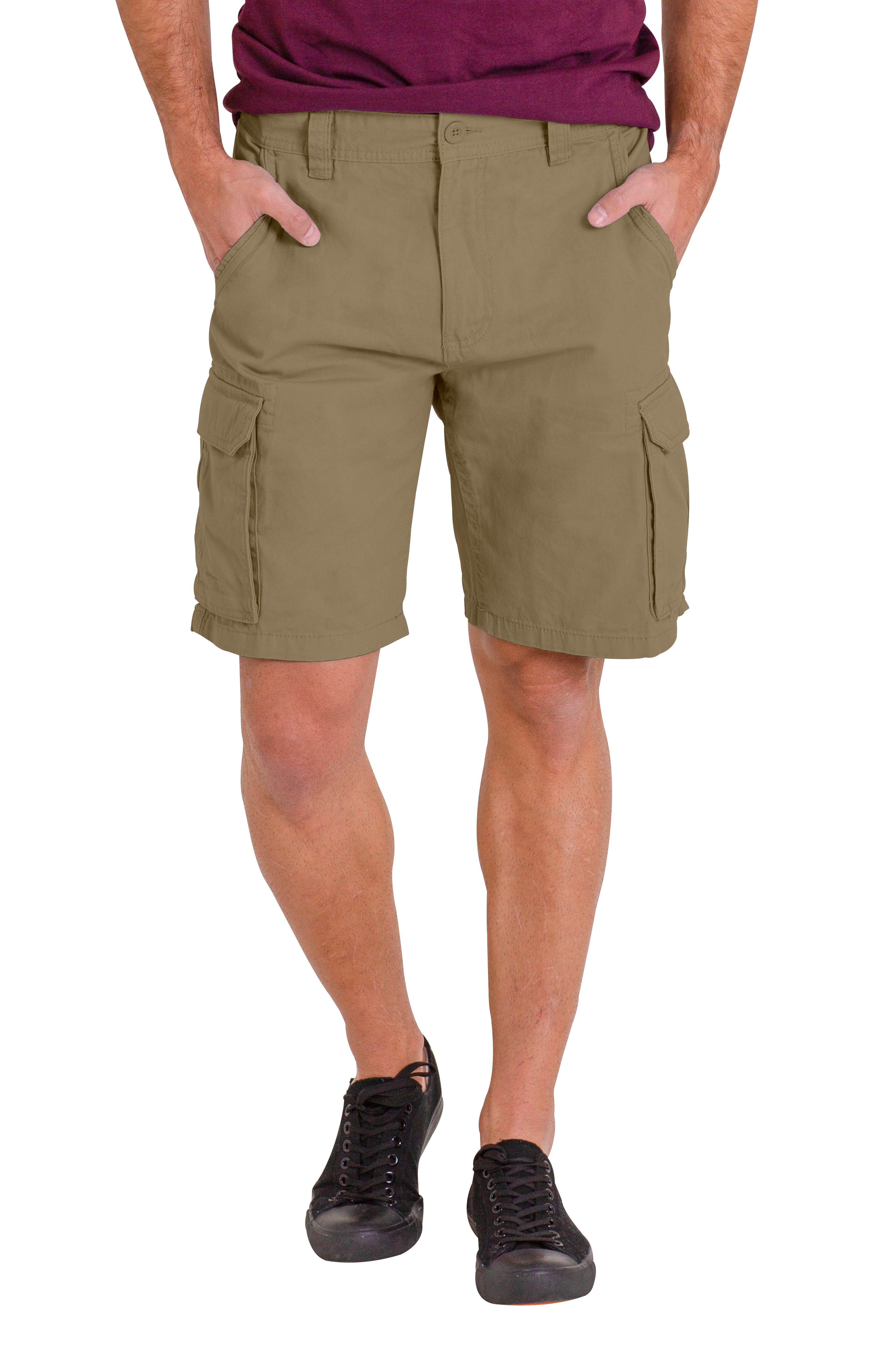 BlauerHafen Cargoshorts Herren Premium Cargo Shorts 100% Baumwolle 6 Taschen Sommer Halbhose