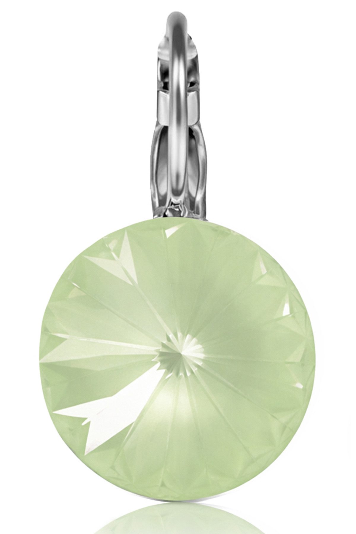 LUISIA® Paar Ohrhänger Silberne Ohrringe "Rivoli" mit 12 mm Kristallen von Swarovski® (2-tlg., inkl. Schmuckbox), Große Farbauswahl