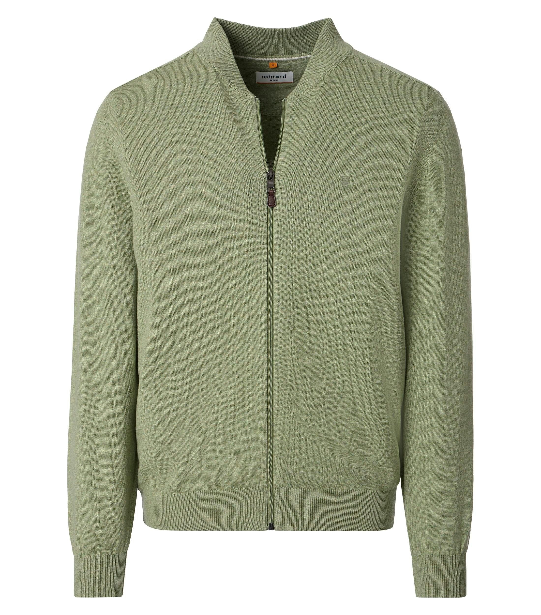 Redmond Strickjacke REDMOND Casual Herren Strickjacke Zipper Comfort Hellgr günstig online kaufen