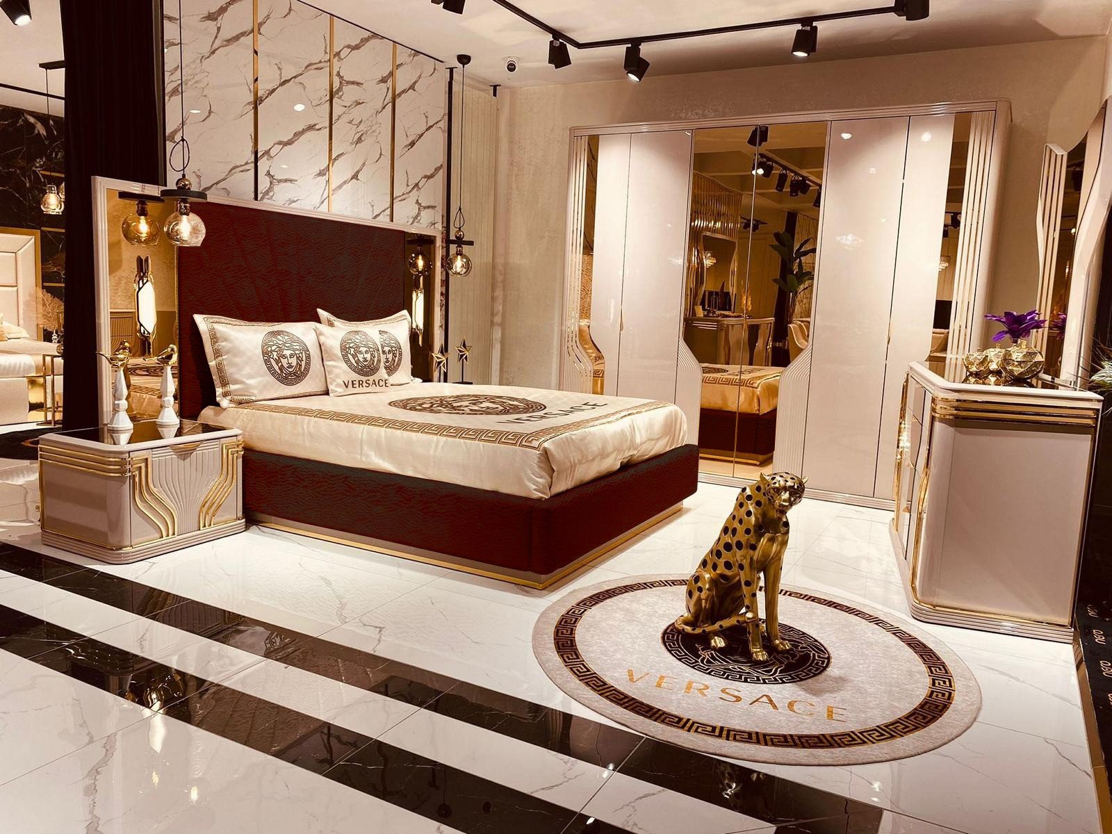 JVmoebel Bett Design Bett Doppelbett Luxus Metall Betten Schlafzimmer Möbel (1-tlg., Bett), Made in Europa
