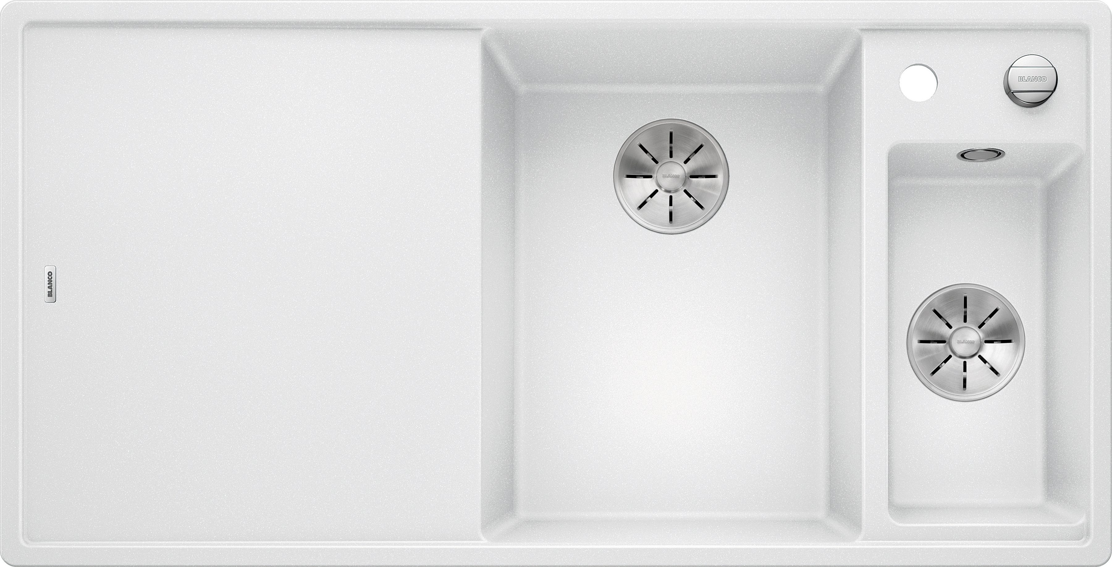 Blanco Granitspüle AXIA III 6 S, rechteckig, aus SILGRANIT®, mit Glasschneidebrett und Edelstahlschale