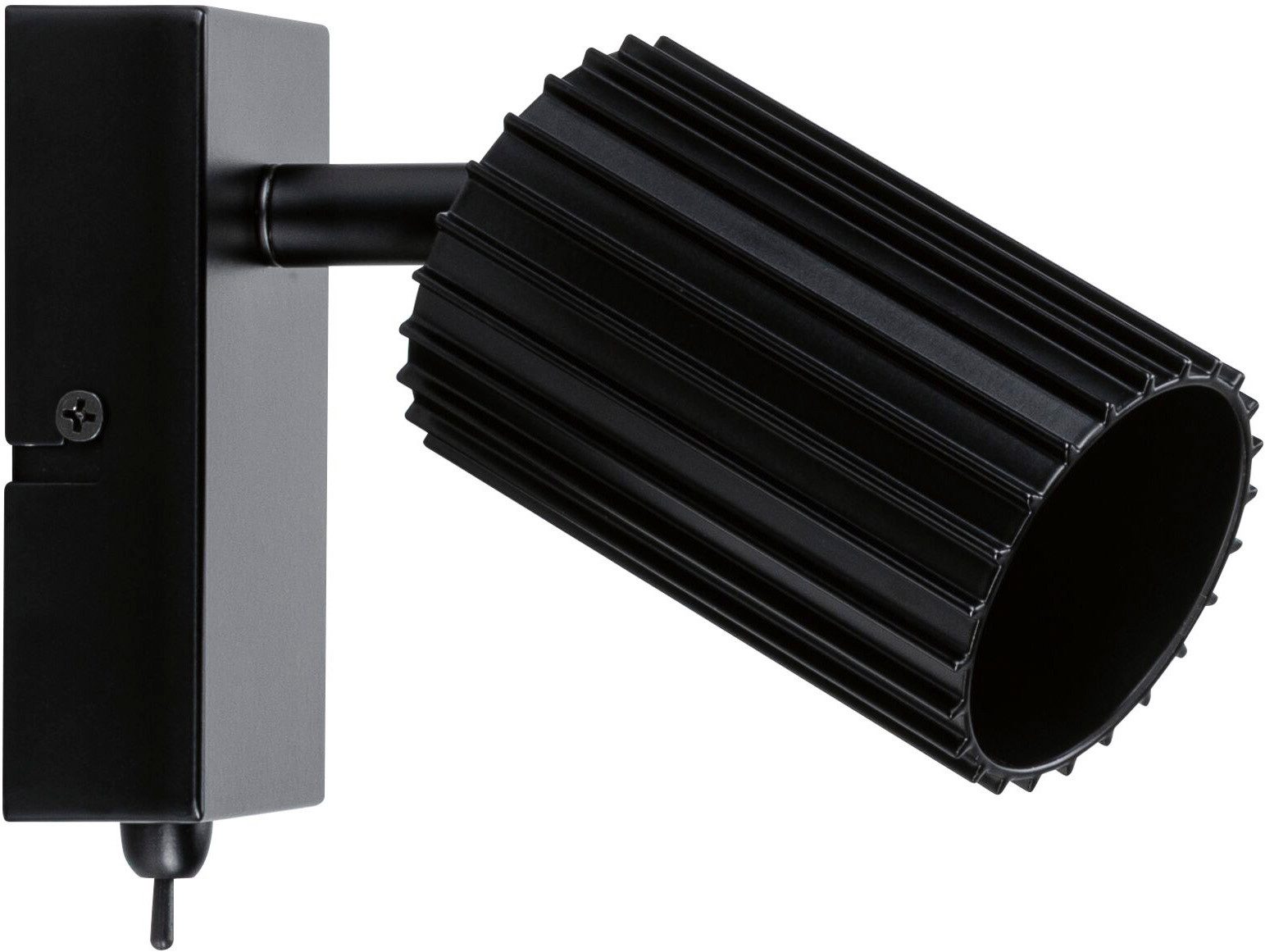 Paulmann Wandleuchte Spot Lirena max 1x10W GU10 Schwarz 230V Metall, Ein-/Ausschalter, ohne Leuchtmittel, Dimmbar