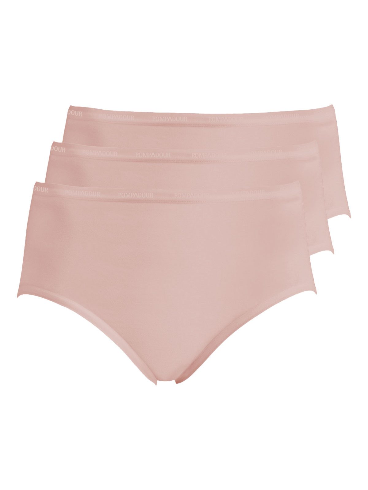 Pompadour Taillenslip 3er Pack Damen Taillenslip Intime (Packung, 3-St) Zwickel