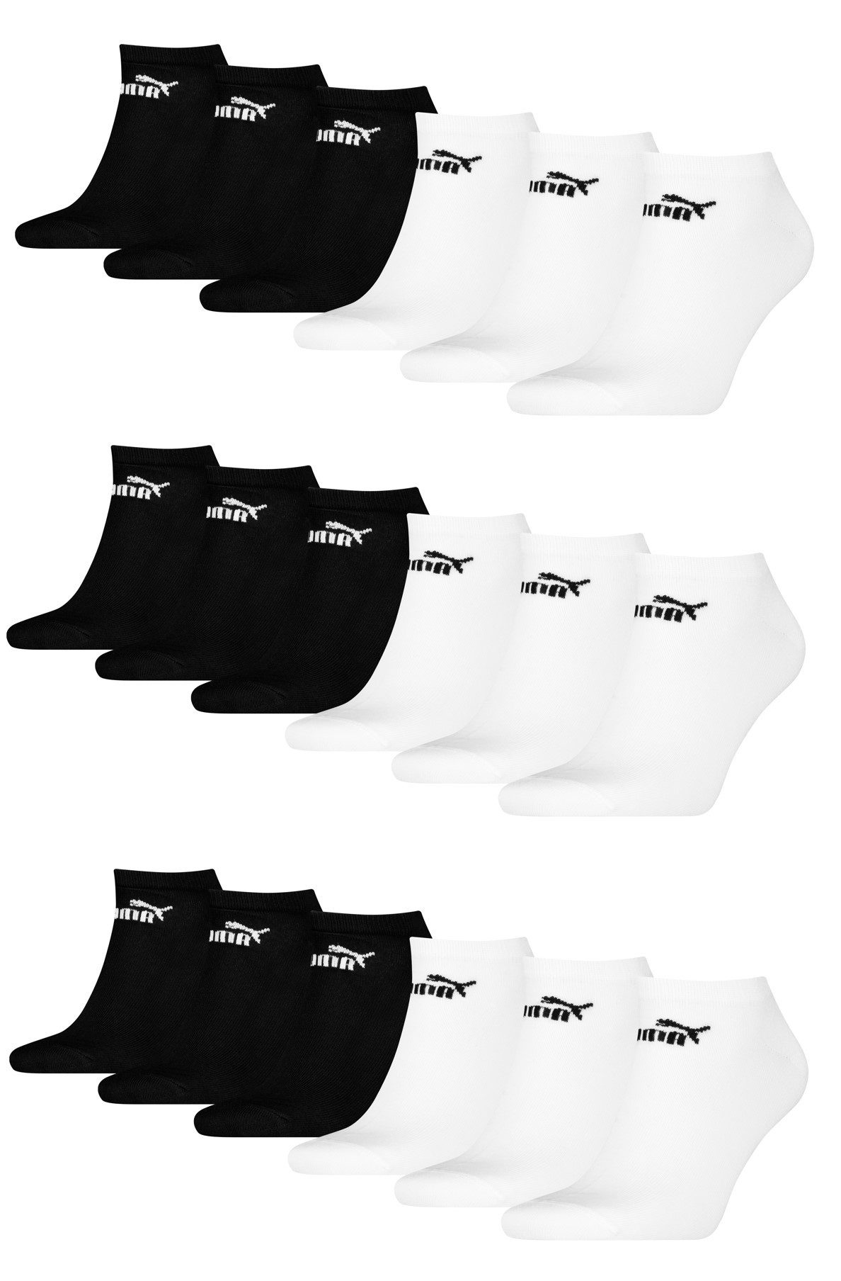PUMA Sneakersocken PUMA Damen Herren Sneaker Socken knöchelhoch im 18er Pack (18-Paar) Logoschriftzug