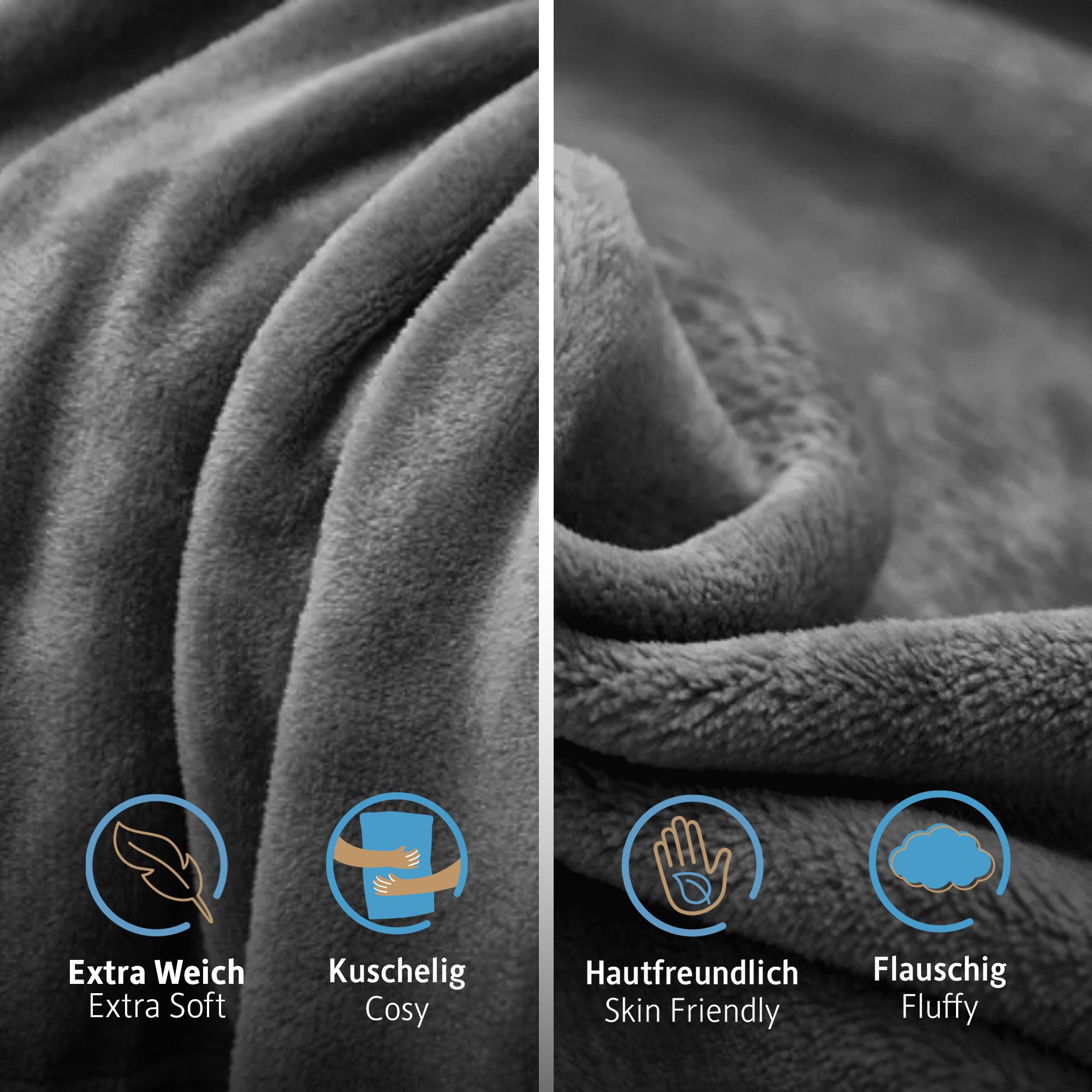 Wohndecke Flauschige Kuscheldecke, Oeko-TEX Zertifiziert, Komfortec, günstig online kaufen