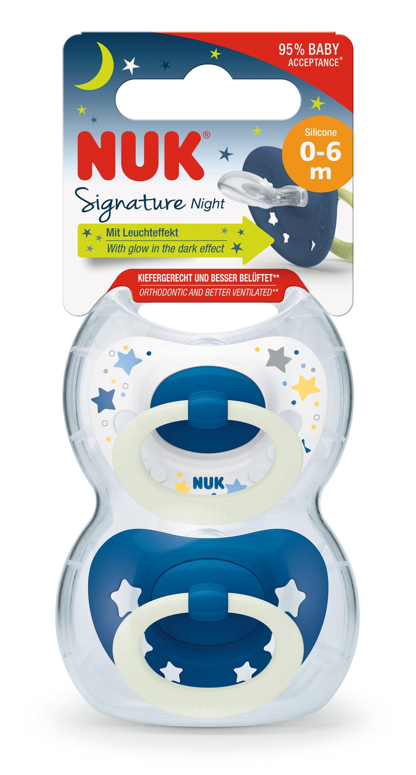 Schnuller Signature Night Silikon 2er - Wir leuchten im Dunkeln