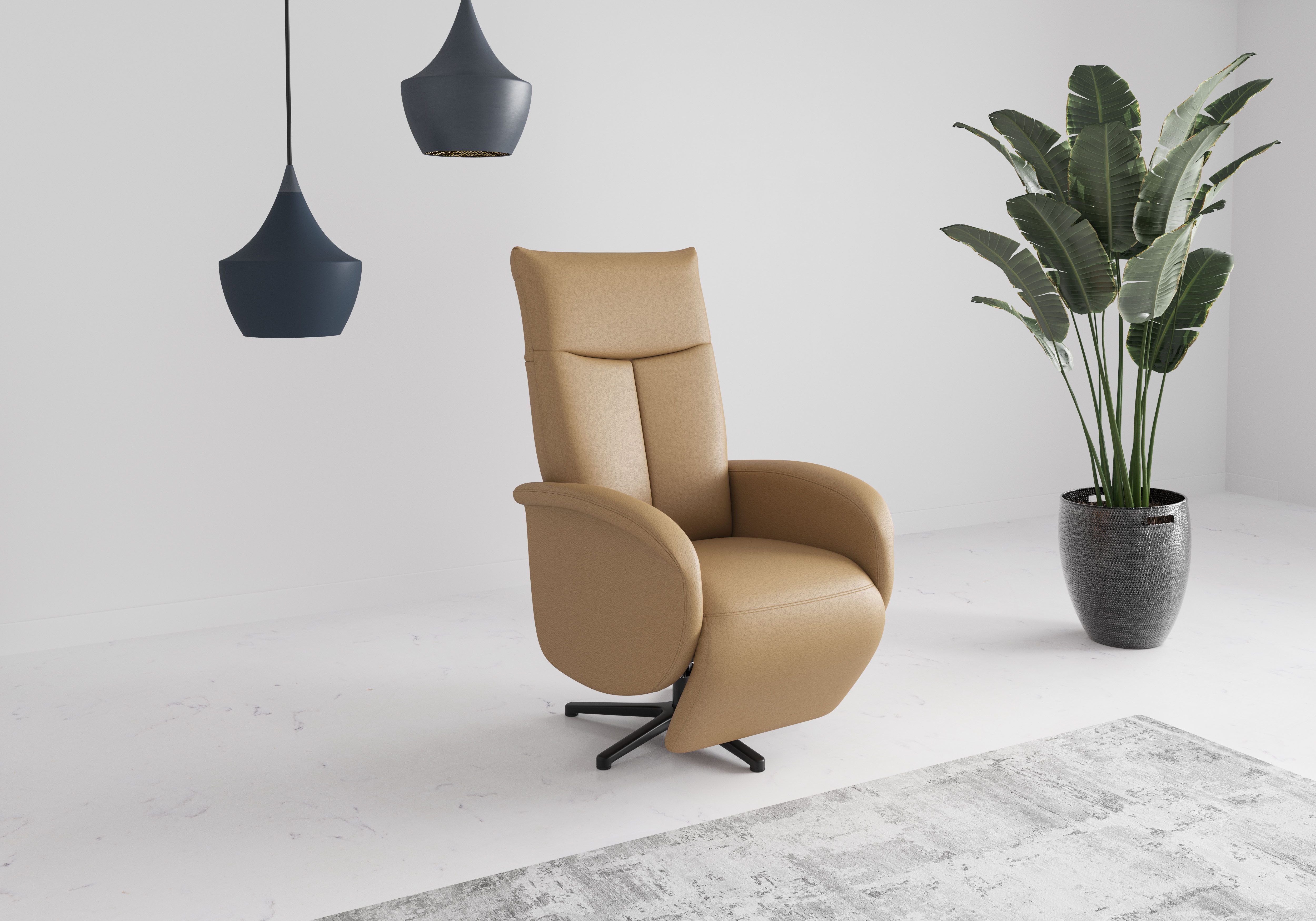 sit&more TV-Sessel Juma, inkl. Drehfunktion & Kopfteilverstellung, Höhe Armlehne 62 cm, wahlweise mit Aufstehhilfe, 2 Motoren und Akku