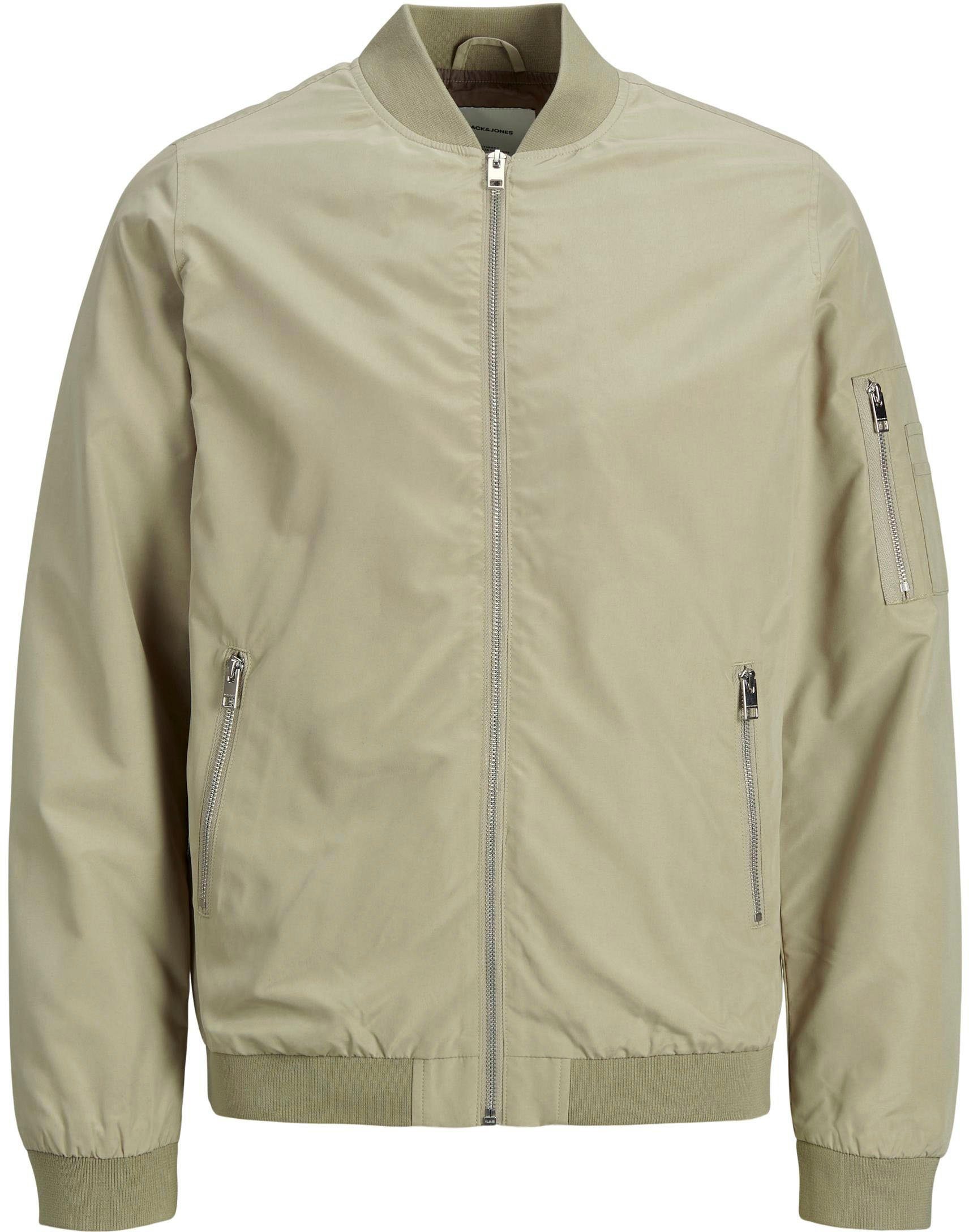 Jack & Jones Blouson JJERUSH mit Stehkragen und Reißverschlusstaschen unifarben, modisch, regular fit, Polyester – Bild 5 von 5