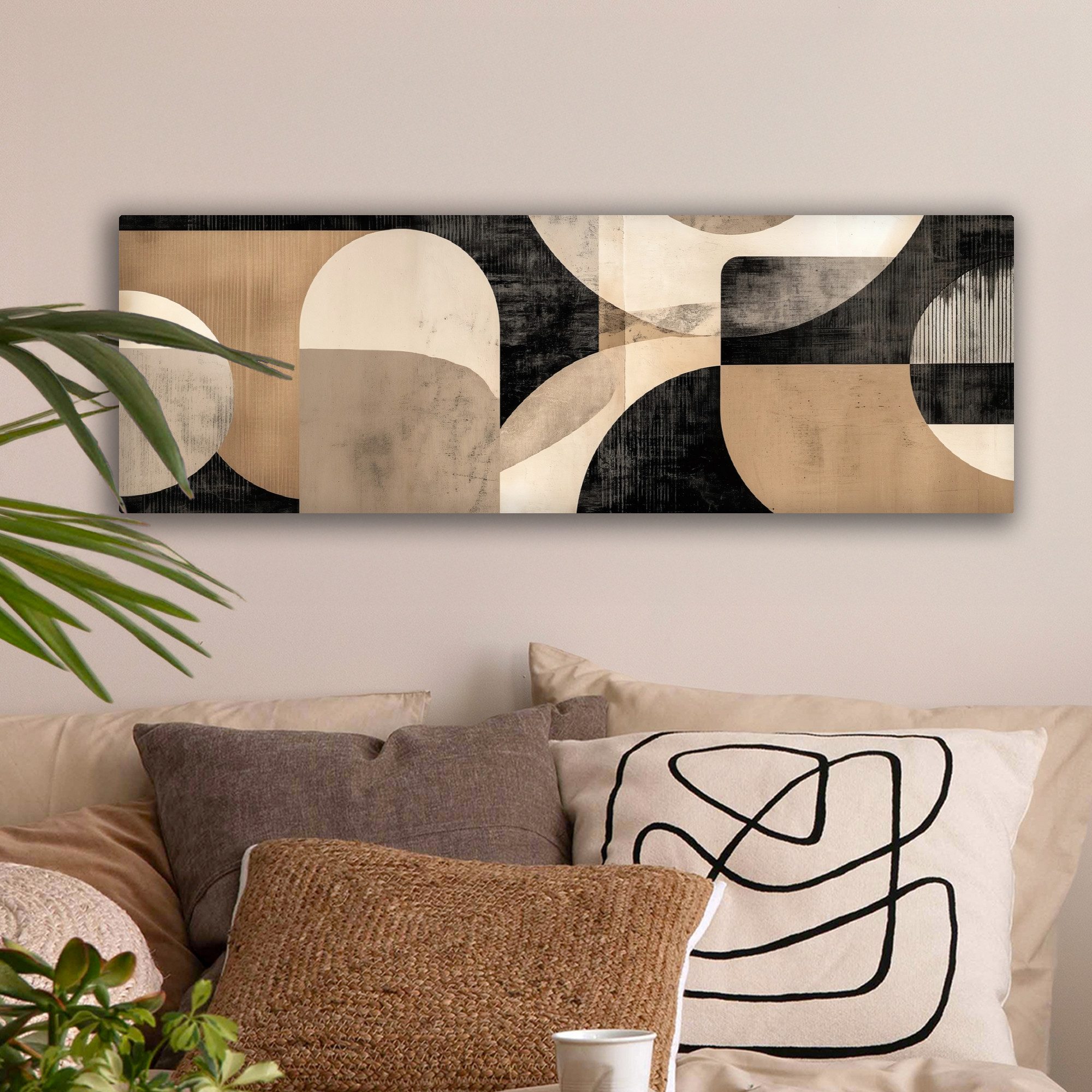 OneMillionCanvasses® Leinwandbild Panorama Abstrakt - Formen - Modern - Bei günstig online kaufen