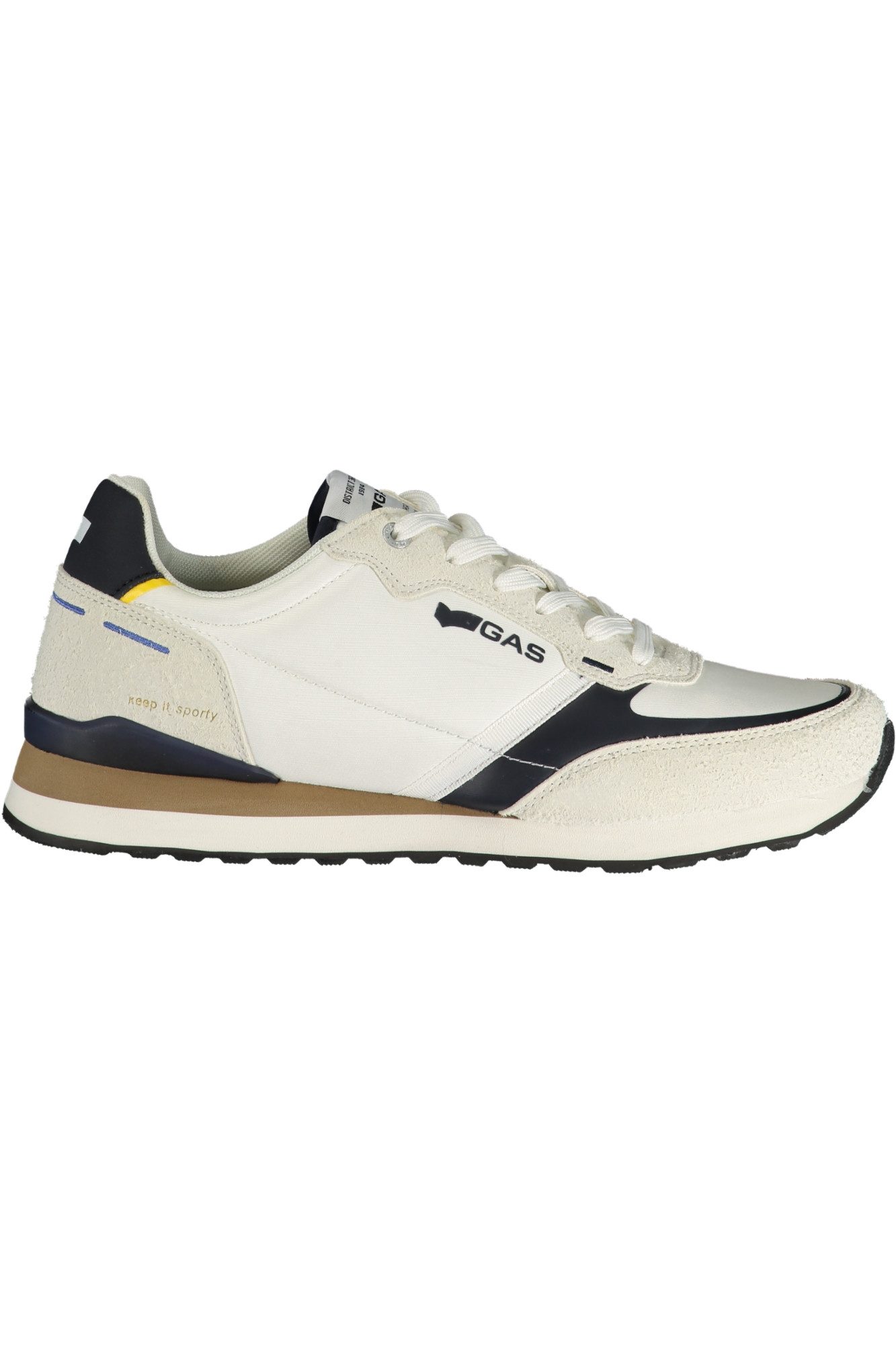 GAS Sneaker Weiße Herrensportschuhe mit farbigen Details und