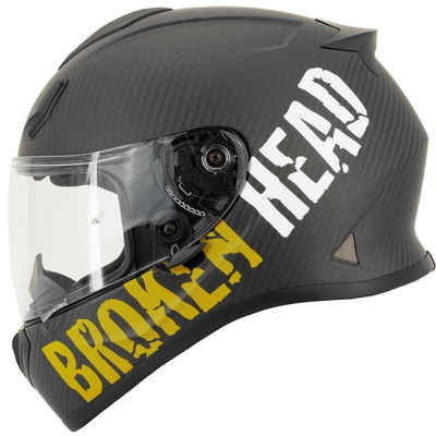 Broken Head Motorradhelm »BeProud Carbon Gelb«, LIMITED EDITION