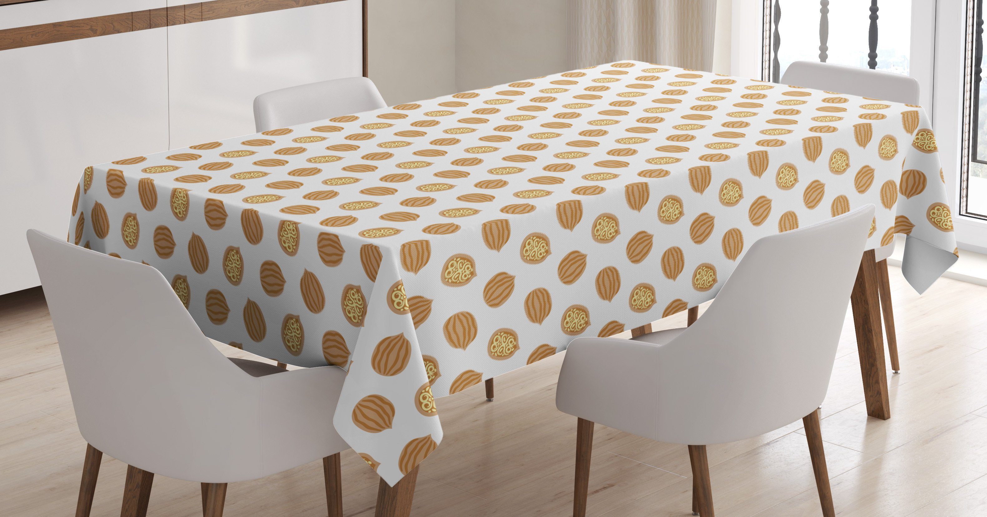 Abakuhaus Tischdecke Für Muster Design Farbfest geeignet Abstrakte Farben, Waschbar Klare Außen Bereich Nussbaum den Nüsse