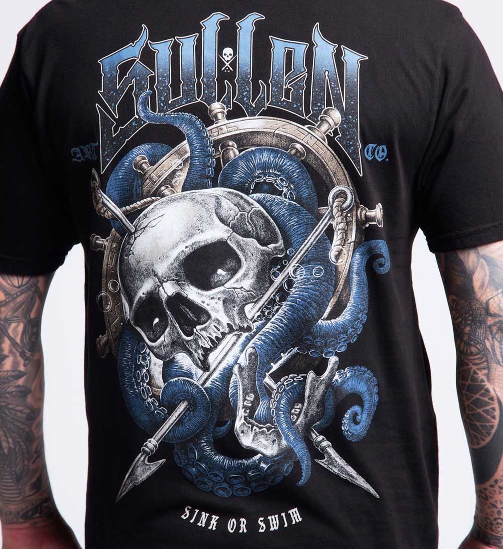 Sullen Clothing T-Shirt Harpoon Skull