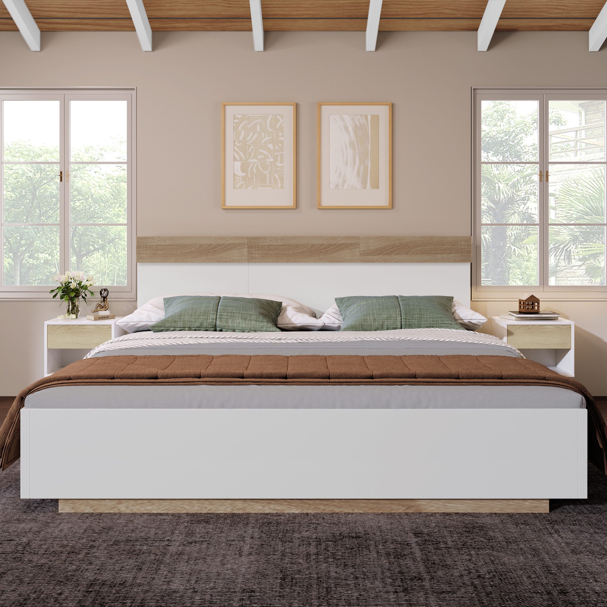 STILVORA Jugendbett 160×200 mit Lattenrost,Bettgestell Holzbett günstig online kaufen